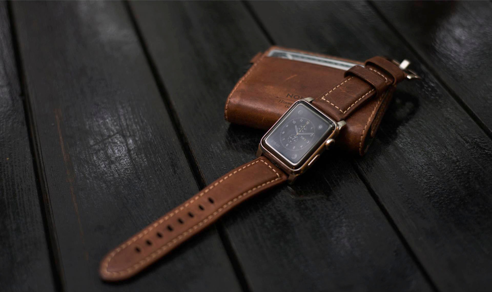 Nomad Smartwatch-Armband »Strap Trad. Lthr. Brown Connect. 42/44/45/49mm«