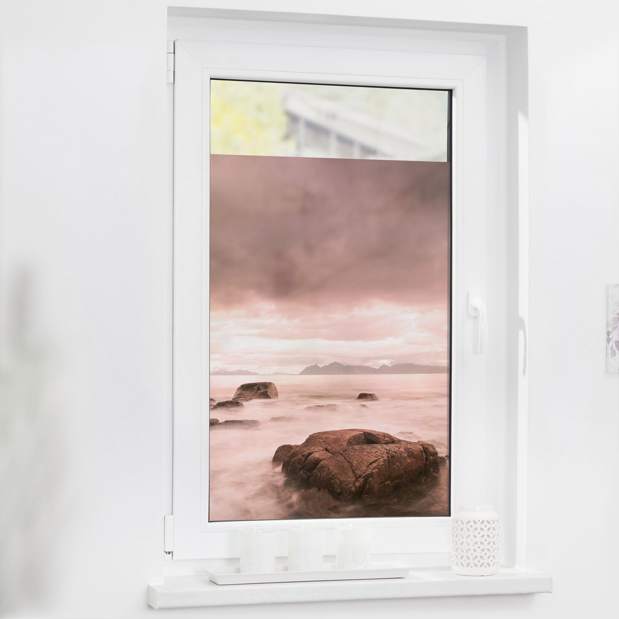 LICHTBLICK ORIGINAL Fensterfolie "Stone" 1 blickdicht strukturiert Klebepun günstig online kaufen