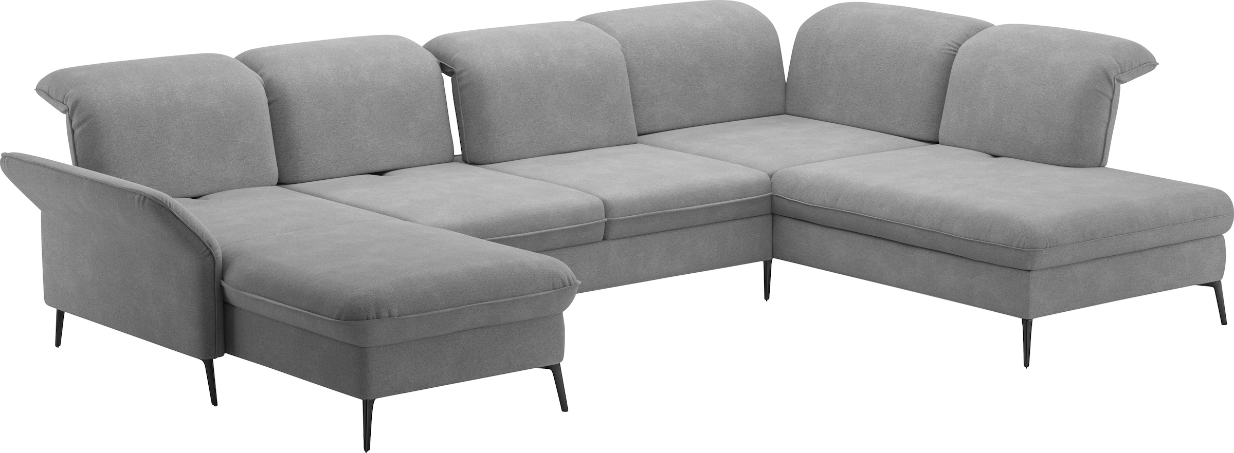 sit&more Wohnlandschaft »Emely, inkl. Sitztiefenverstellung«, wahlweise mit Bettfunktion,Bettkasten,Kopf- & Armteilverstellung
