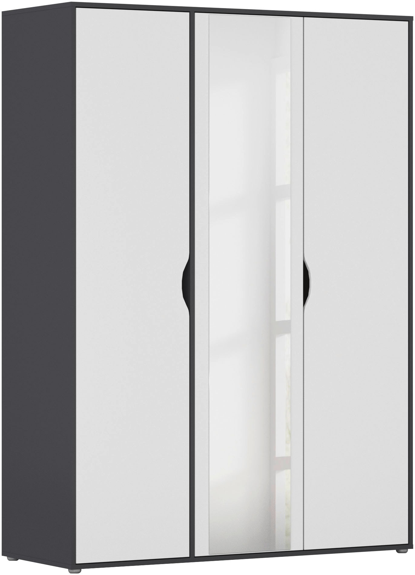 rauch Drehtürenschrank »Kleiderschrank Schrank Garderobe Wäscheschrank NARAI mit Spiegel« in 3 verschiedenen Ausstattungen BASIC/CLASSIC/PREMIUM,  Griffausfräsungen für eine grifflose Optik TOPSELLER MADE IN GERMANY