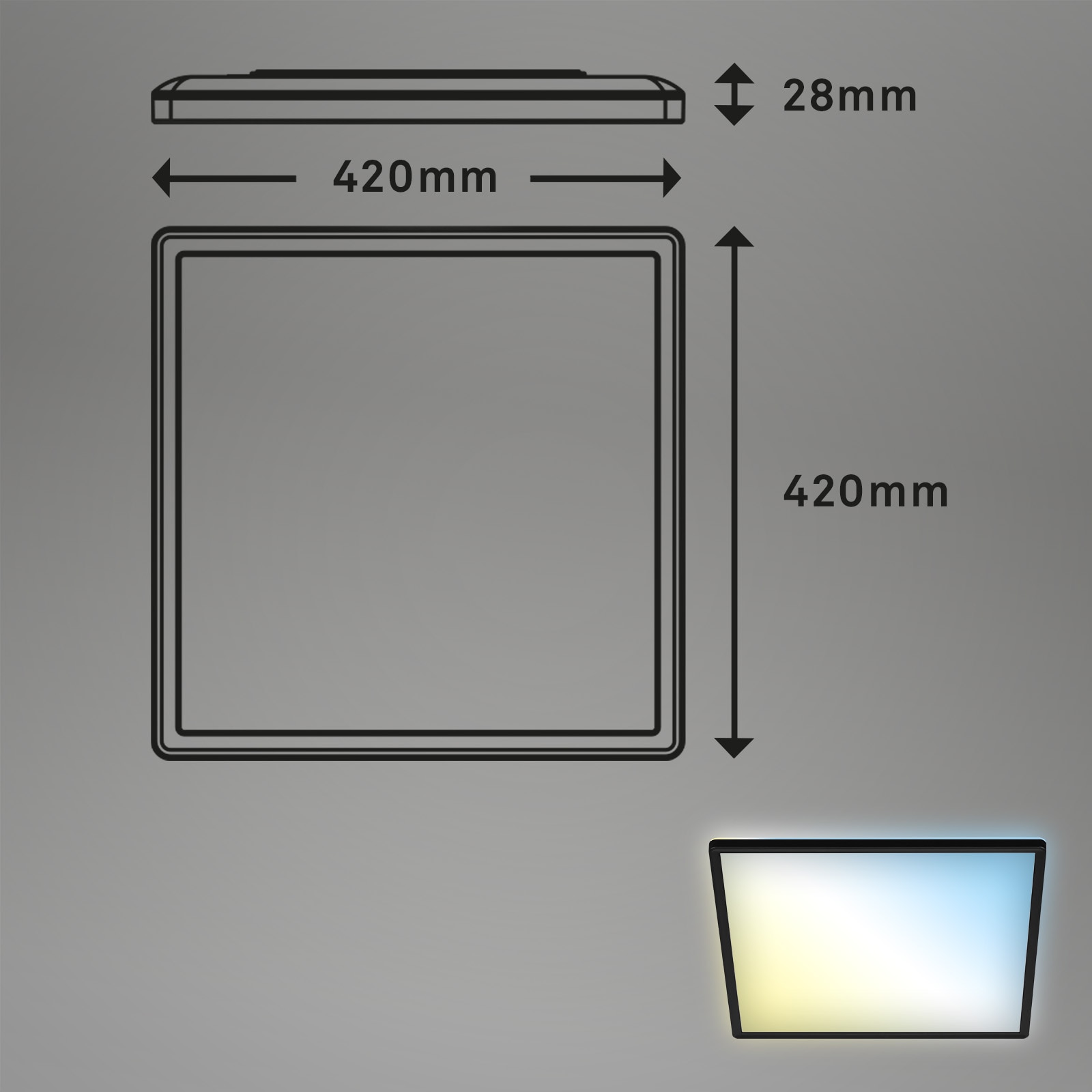 Briloner Leuchten LED Panel »SLIM«