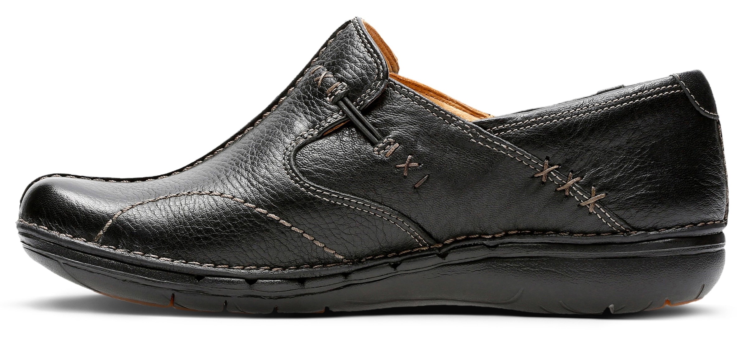Clarks Slipper »Un Loop«, Slipper, Flats mit Wechselfußbett