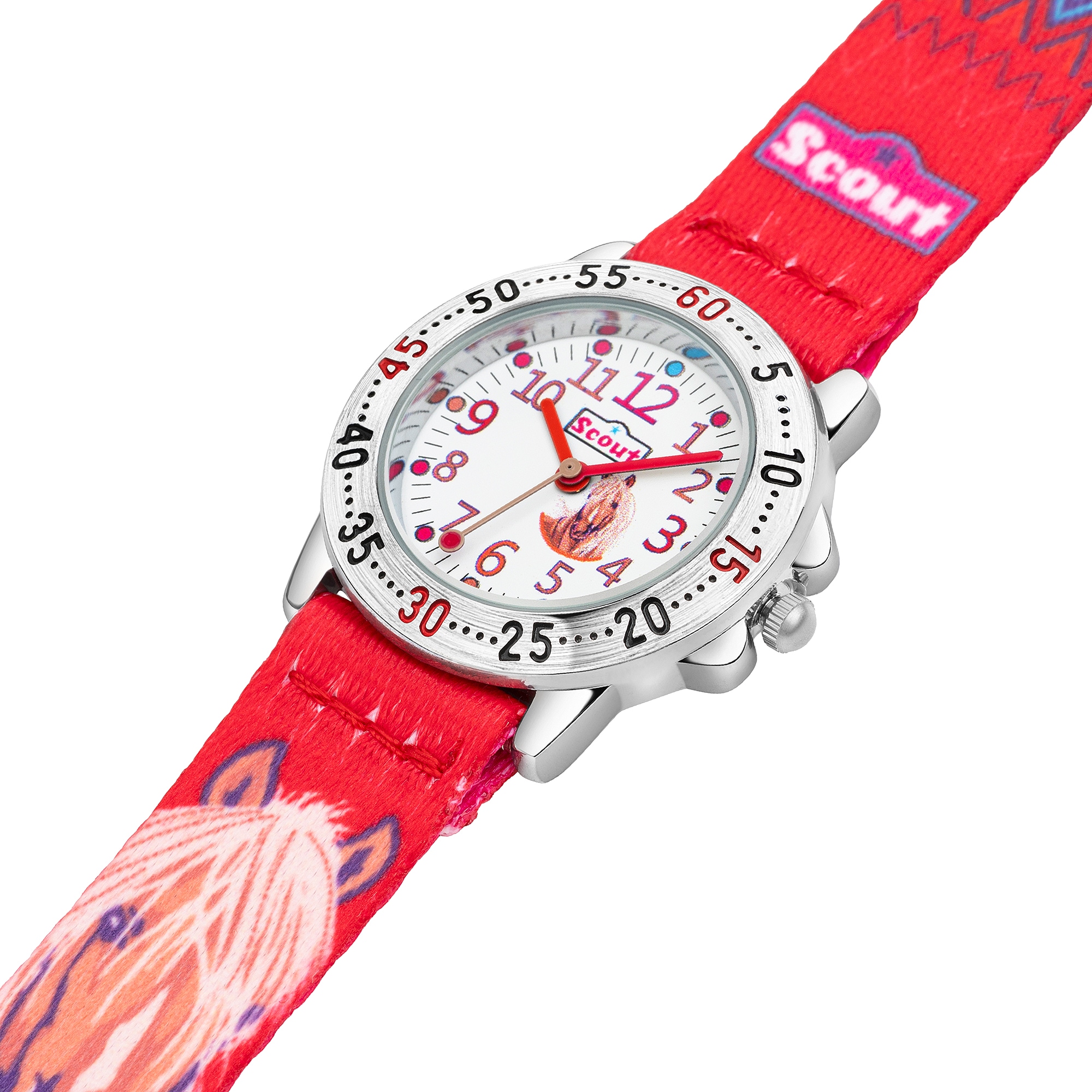 Scout Quarzuhr »Achtion Girls, 280378071, Pferdeuhr« Armbanduhr, Kinderuhr, Lernuhr,Geschenkidee, Schulanfang,Mädchen,Pferd