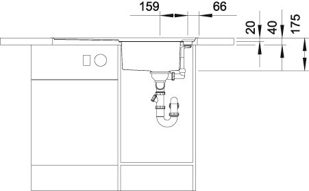 Blanco Küchenspüle »AXIS III 45 S-IF«, inkl. Glasschneidebrett