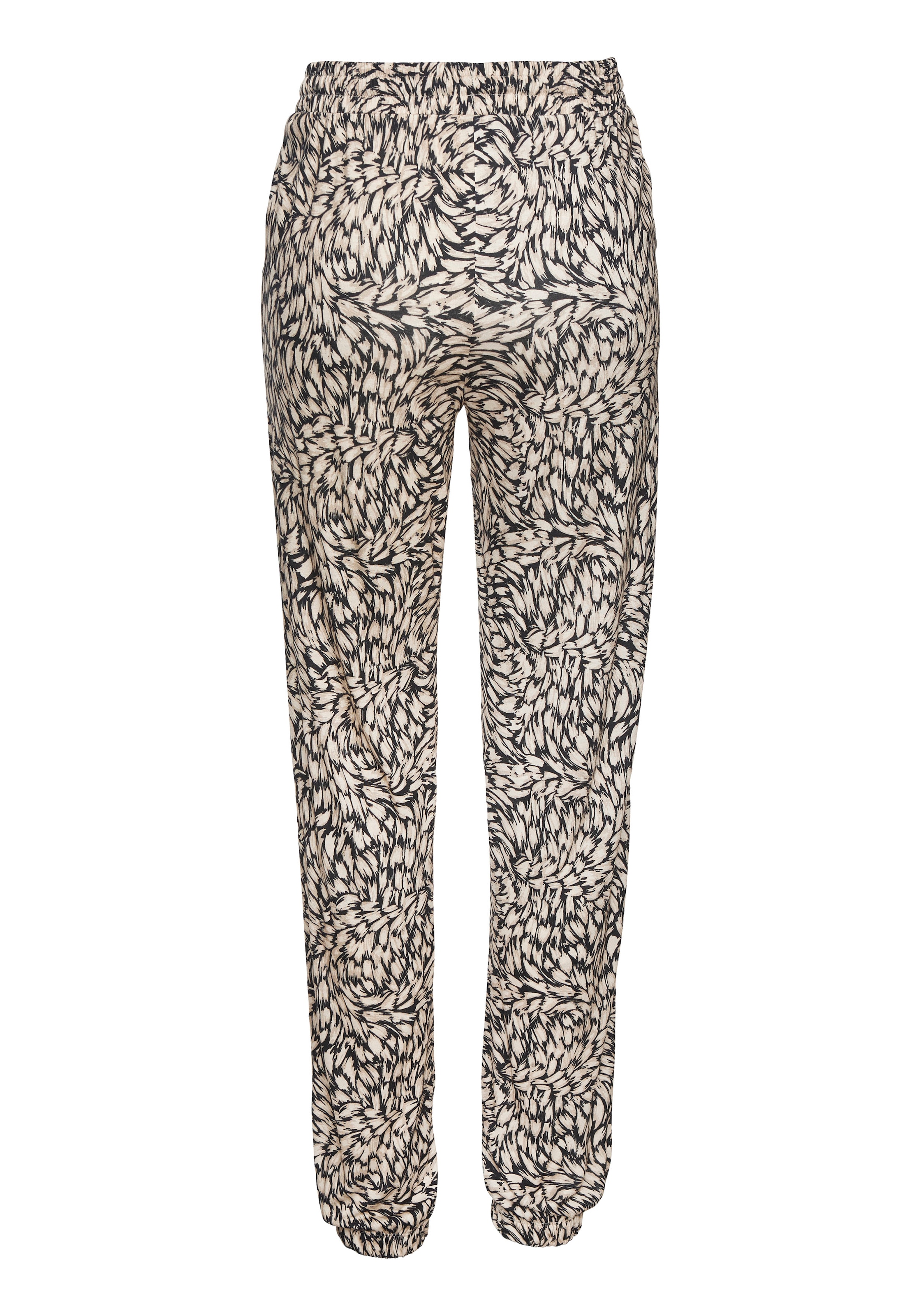 Buffalo Jerseyhose, mit Alloverprint, sommerliche Schlupfhose mit Taschen, Strandhose
