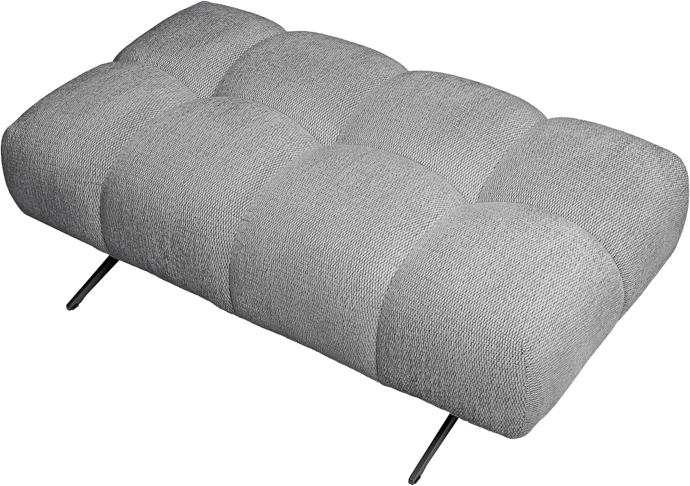 WERK2 Polsterhocker »Prado-S in Bubble-Optik, passend zum Designer Sofa Prado-S« Großer Polsterhocker in Chenille, 129 cm breit & 45 cm hoch