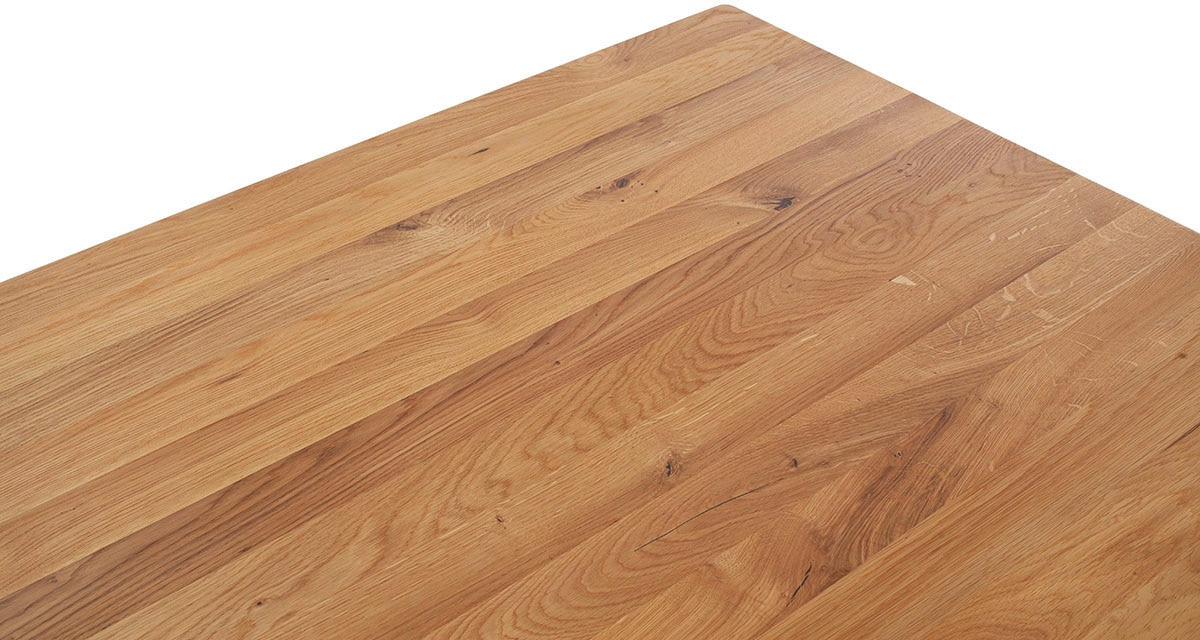 MCA furniture Esstisch »ETNA 4-Fuß Tisch«, (Einzelstück), Massivholz,durchgehende Lamelle,Stollenfuß 10x10cm,Tischplatte 2,5cm