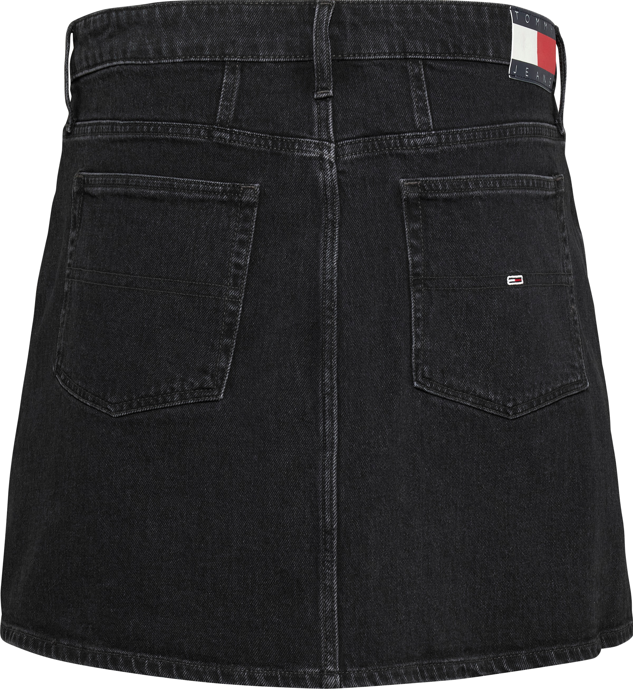 Tommy Jeans Curve Jeansrock »CRV MOM UH SKIRT CG4181«, Webrock mit Logopatch