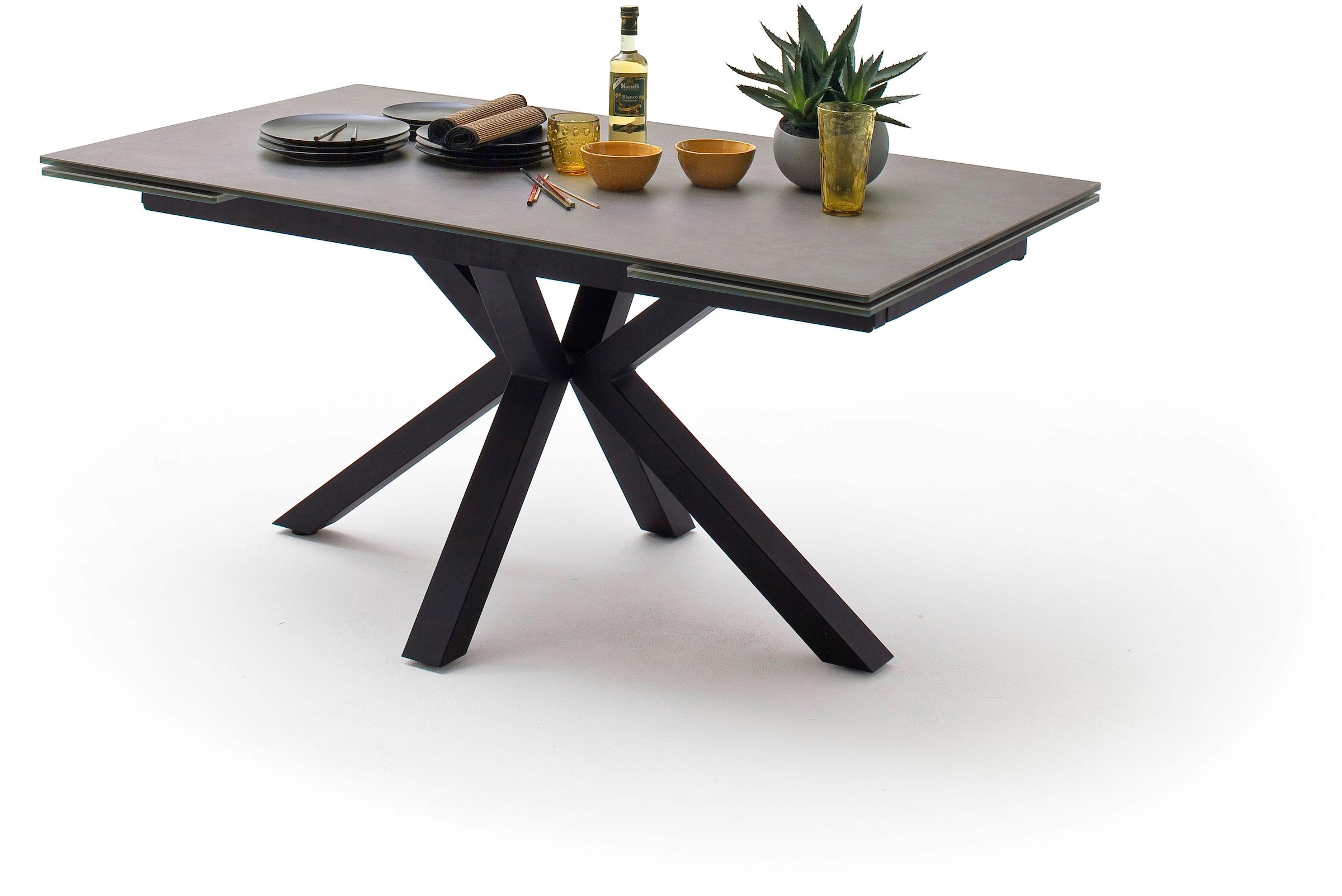 MCA furniture Esstisch »Nagano« Esstisch Glas-Keramik mit Stirnauszug günstig online kaufen