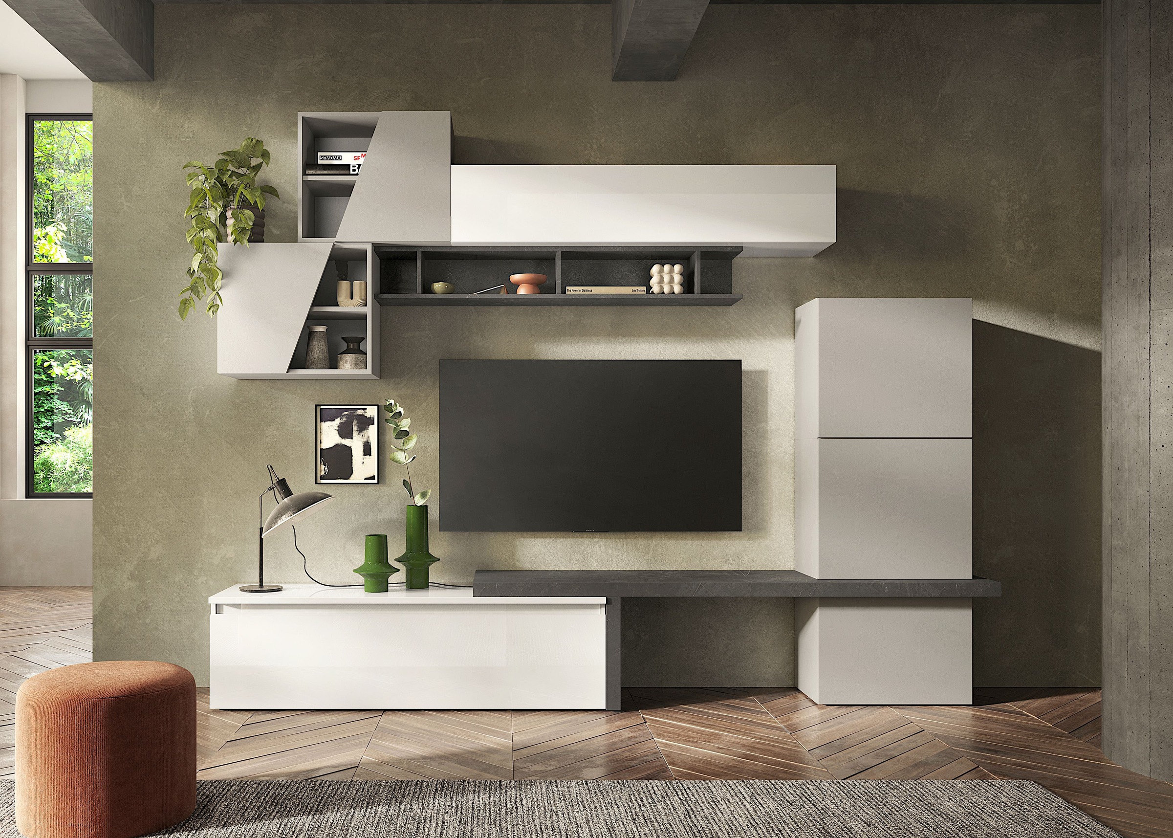 INOSIGN Wohnwand »INFINITY, 9tlg. Breite 280 cm, moderne Mediawand (Lowboar günstig online kaufen
