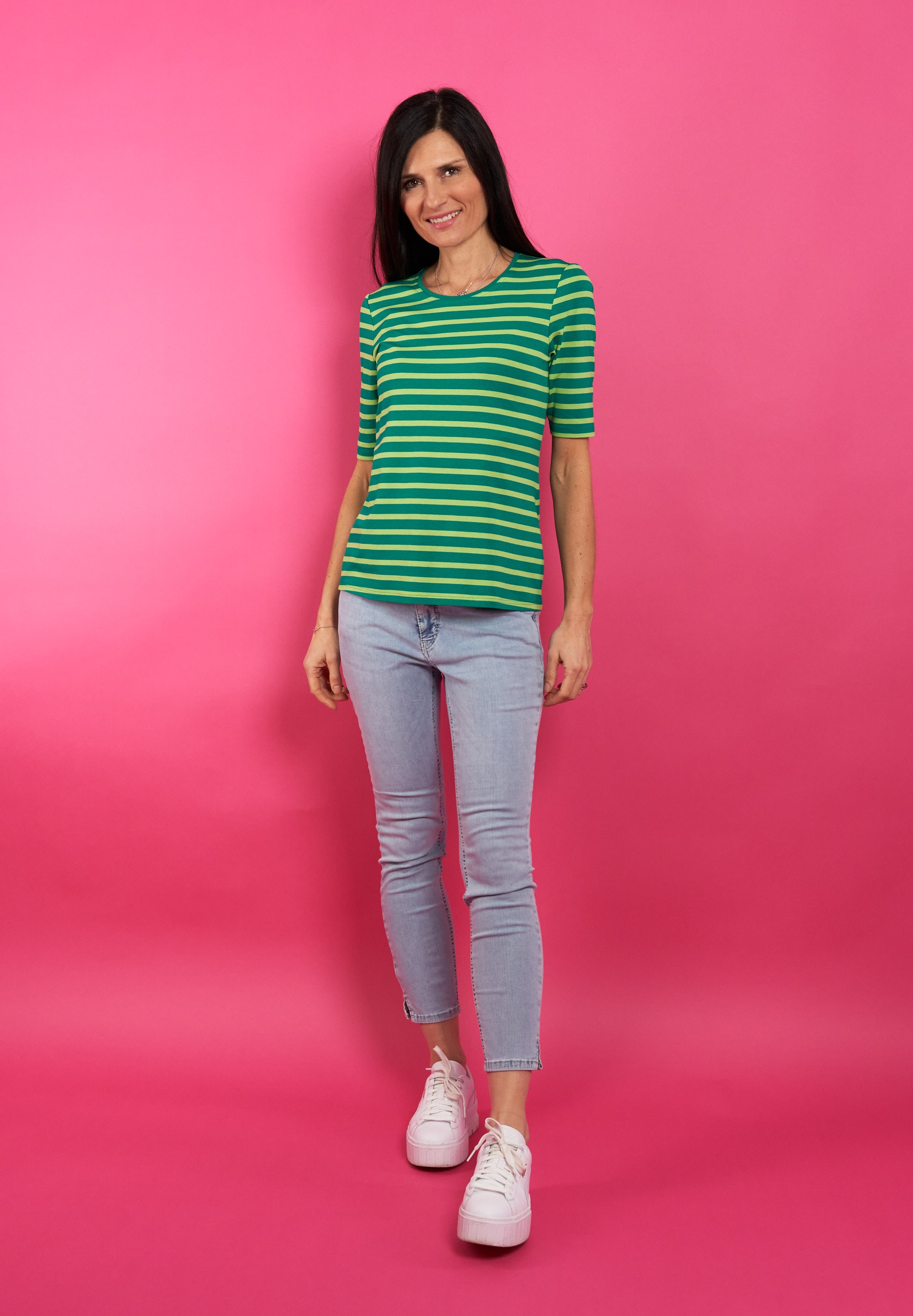 Seidel Moden T-Shirt, mit Streifenmuster, MADE IN GERMANY