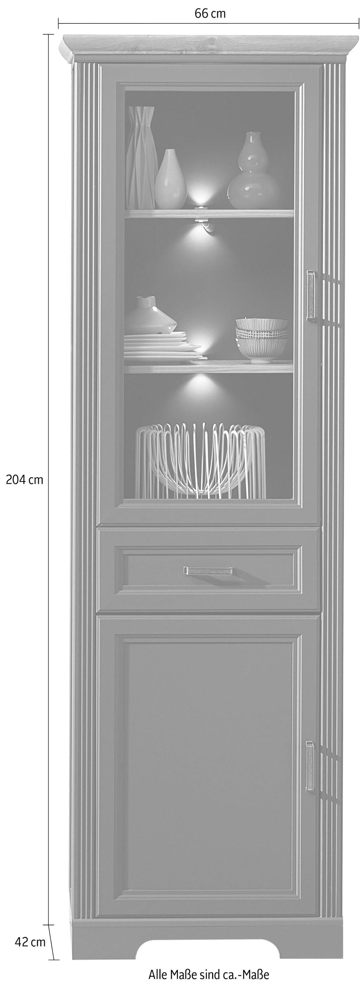 inklusive kaufen Innostyle online Beleuchtung, »Jasmin«, links/rechts Stauraumvitrine verwendbar Türen