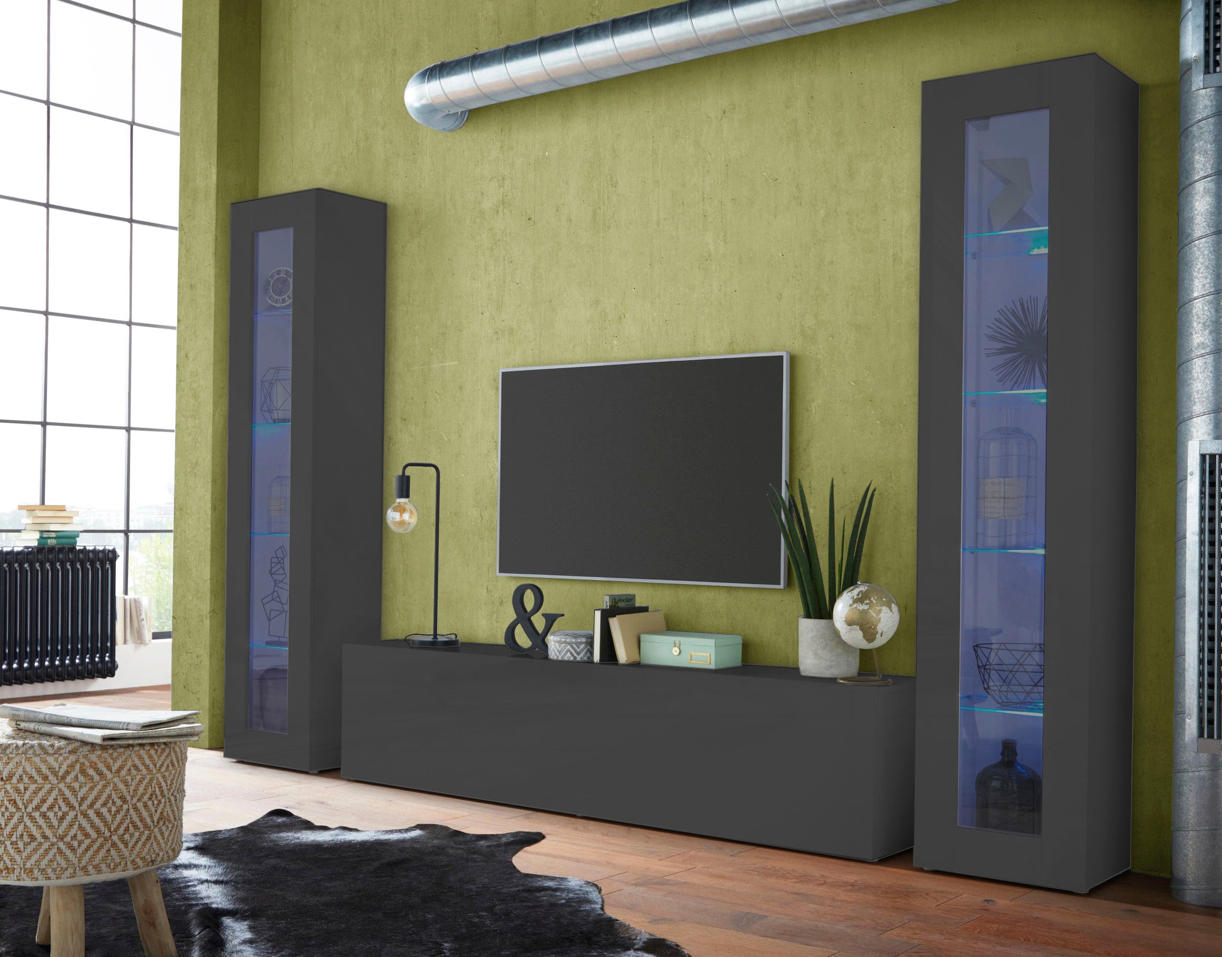 INOSIGN Vitrine »Maruska« 1 Stk. tlg. Glasvitrine, Stauraumvitrine, stehend günstig online kaufen