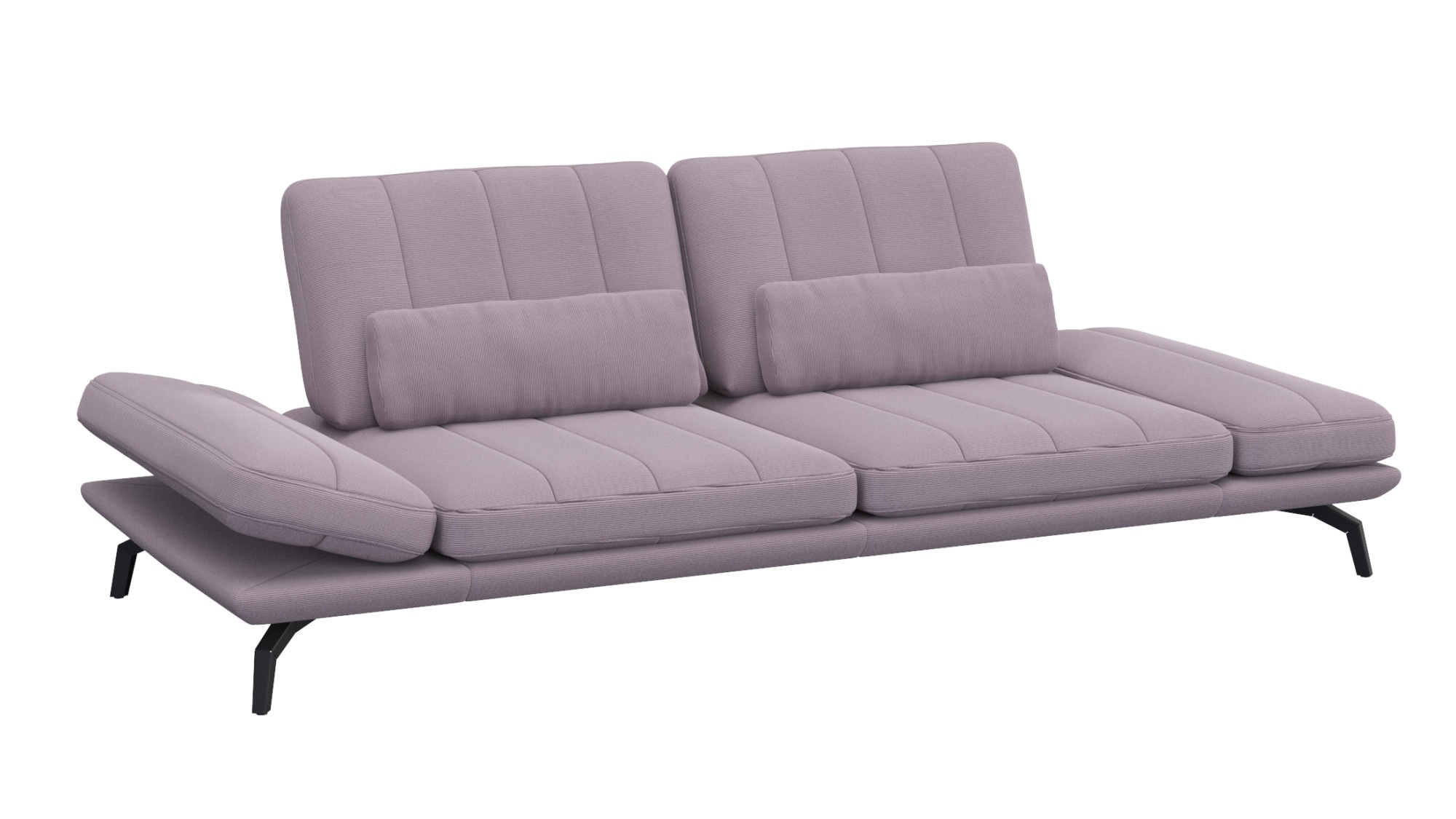 FLEXLUX 3-Sitzer »Tropea Funktionssofa, Designsofa, Relaxfunktion, TV-Couch,«, mit Armteilverstellung sowie Sitztiefenverstellung, Breite 252 cm