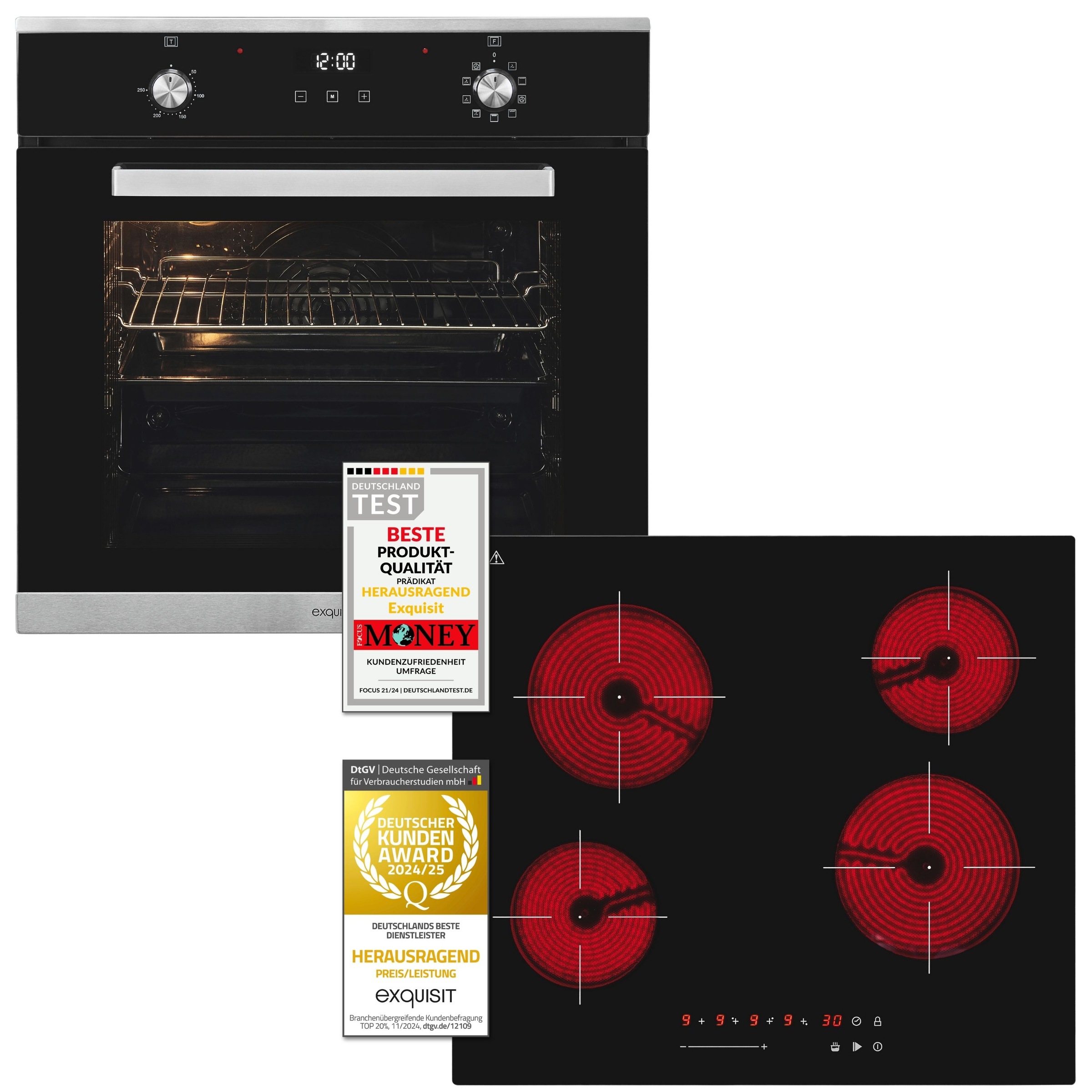 exquisit Backofen-Set »BAKO76600H inox«, Kühlventilator