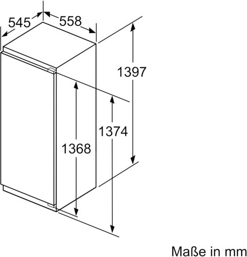 BOSCH Einbaukühlschrank »KIL52ADE0«, KIL52ADE0, 139,7 cm hoch, 55,8 cm breit
