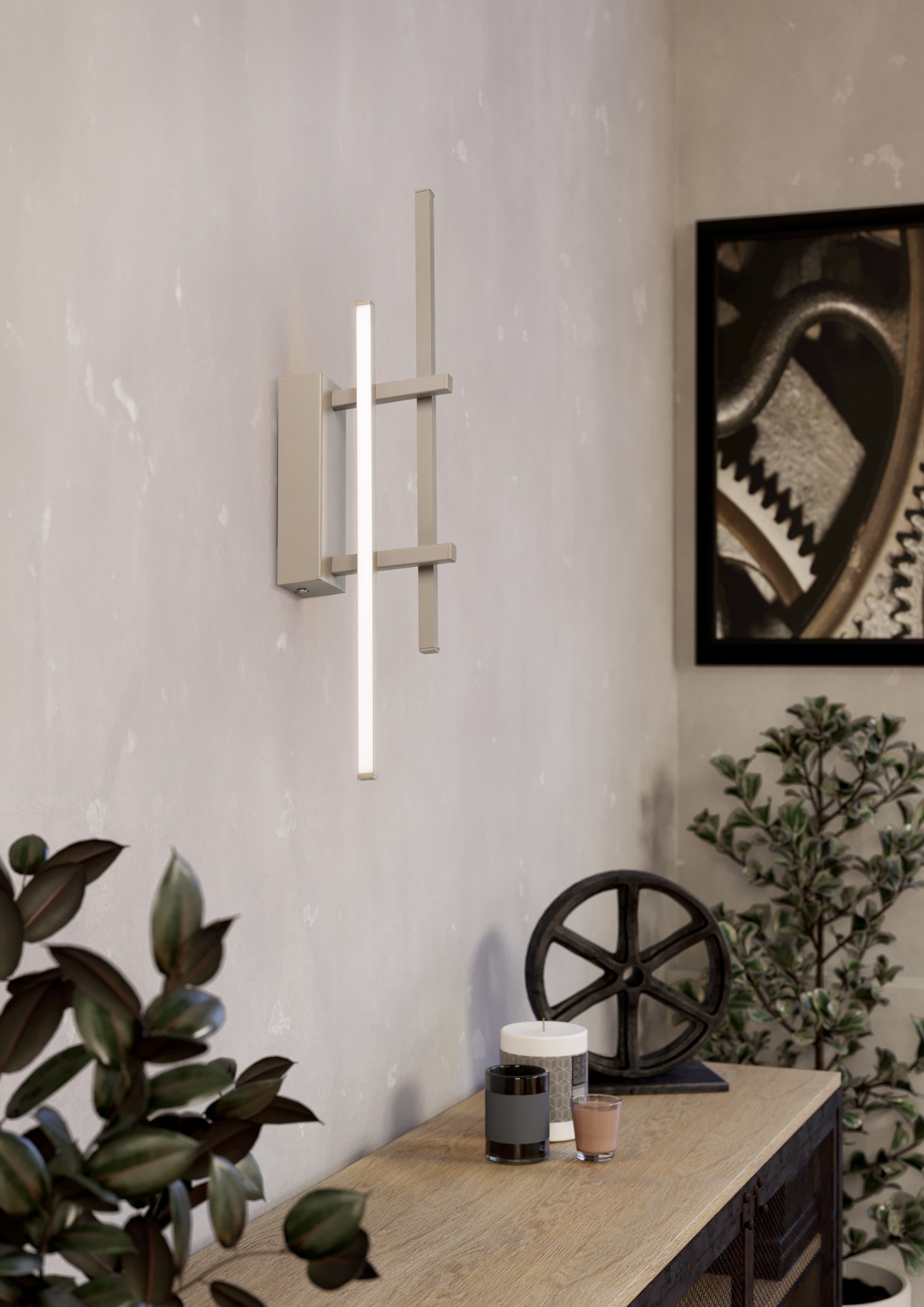 EGLO Wandleuchte »TREPILIANO Wandlampe - Alu, Stahl - LED - 12W - IP20« LED günstig online kaufen