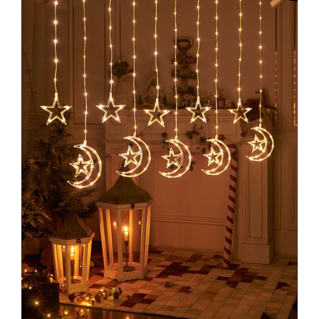 Star-Max LED-Lichtervorhang »Weihnachtsdeko aussen«, 150 St.-flammig