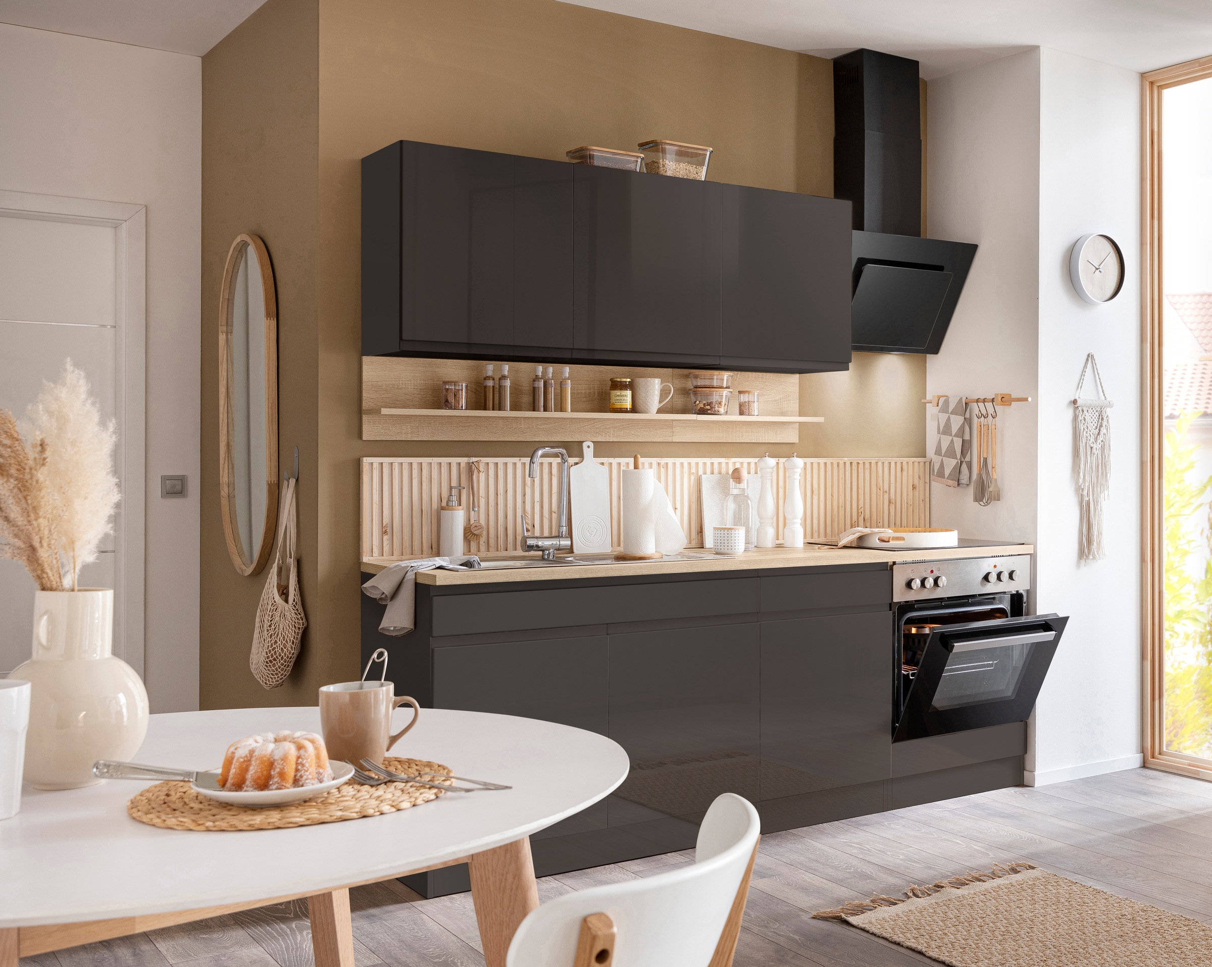 KOCHSTATION Küchenzeile »KS-Virginia« Breite 210 cm, mit oder ohne E-Geräte günstig online kaufen