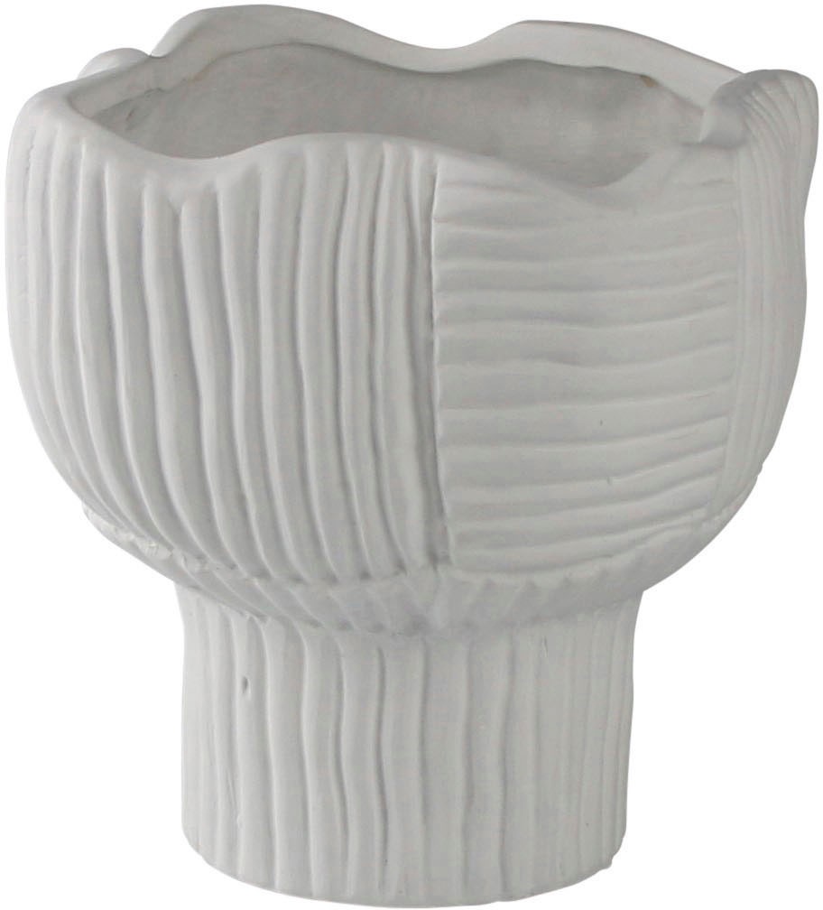 AM Design Dekovase »Blüte, Tischvase aus Keramik, Höhe ca. 17 cm«, (1 St.), Keramikvase, Dekoobjekt, Blumenvase