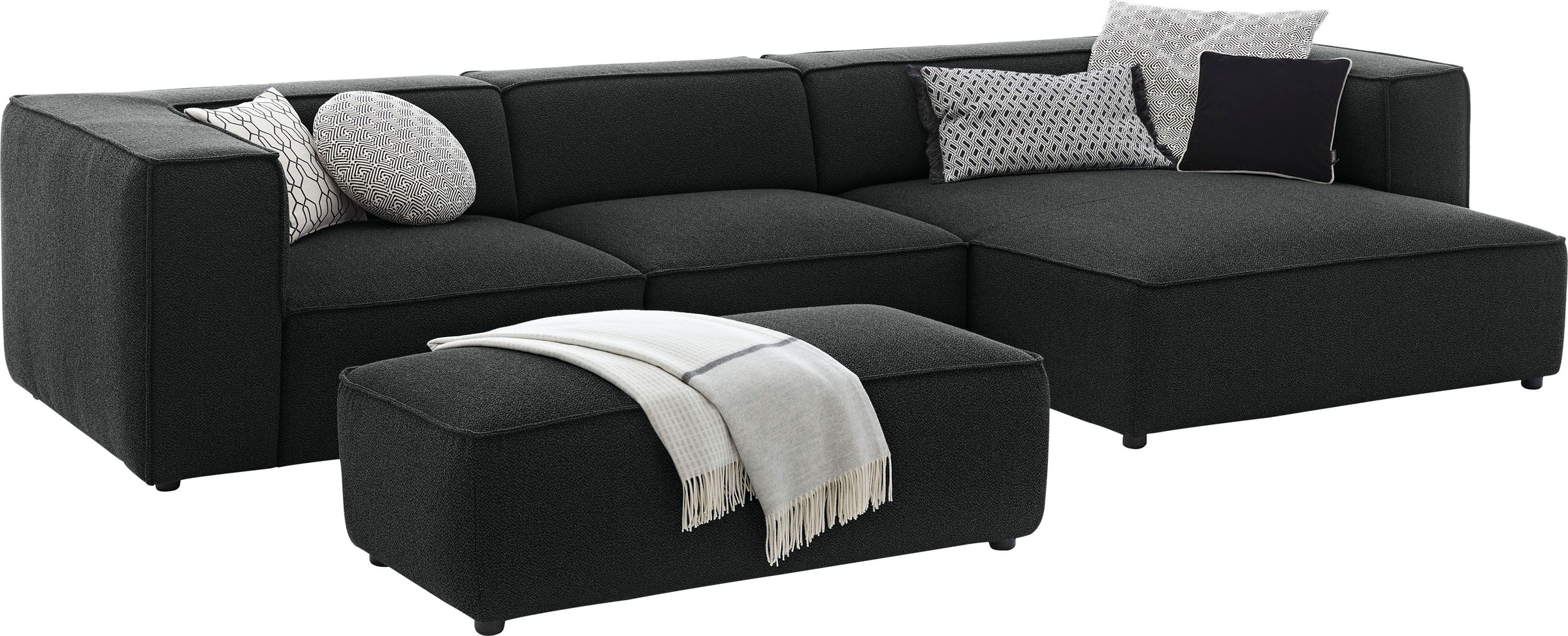 W.SCHILLIG Hocker »around-the-block«, mit eleganter Biese