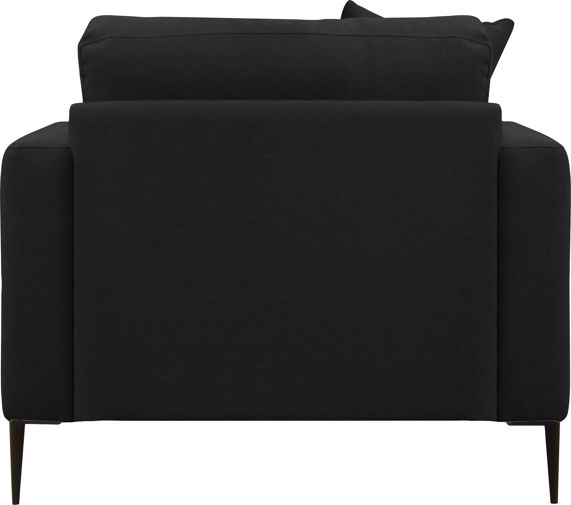 Leonique Sessel »Cozy Loungesessel, Designersessel, Maße B/T/H: 91/97/80 cm«, mit Metallbeinen und Zierkissen