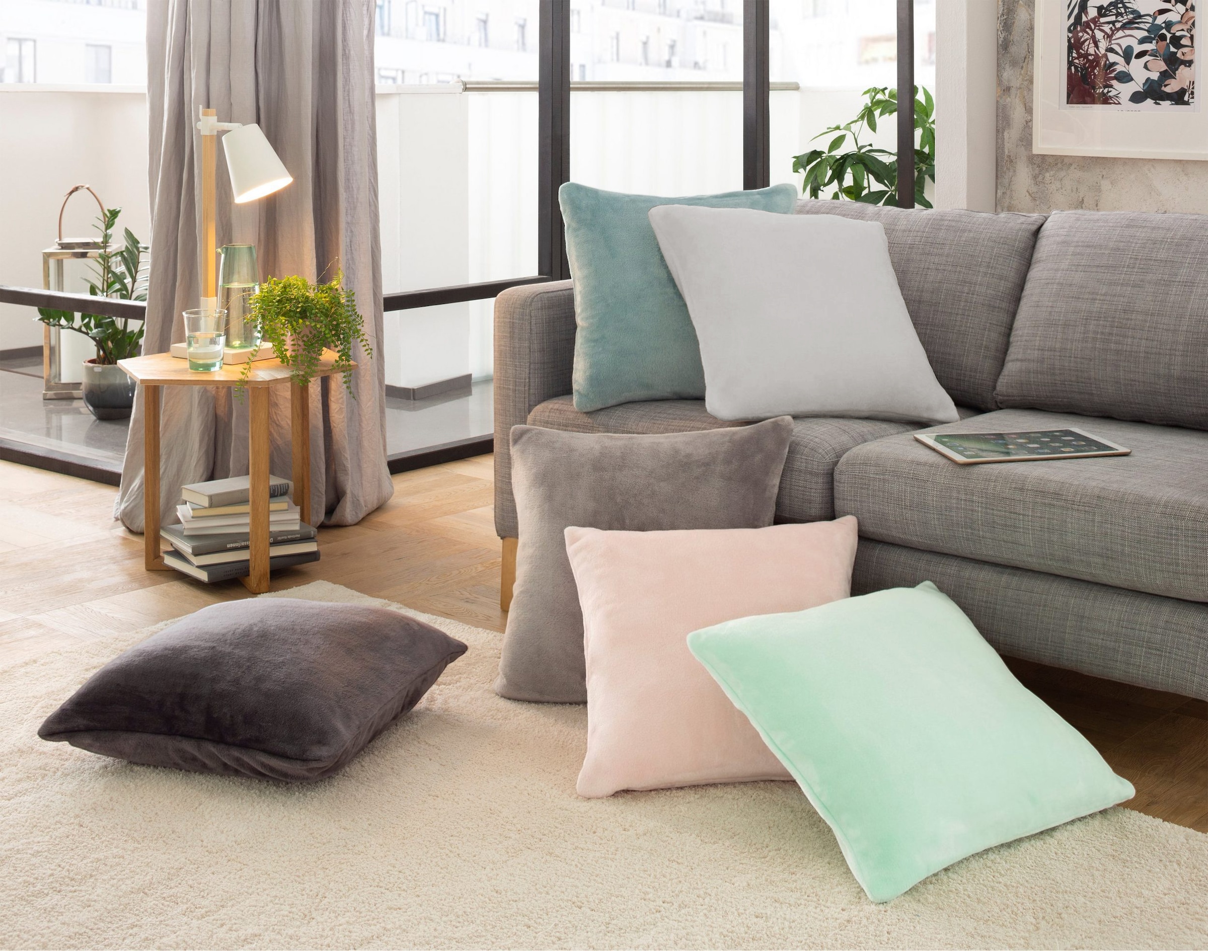 OTTO home Kissenbezug »Jil« aus super weichem Kuschelfleece, Kuscheldecke, Premium Qualität,