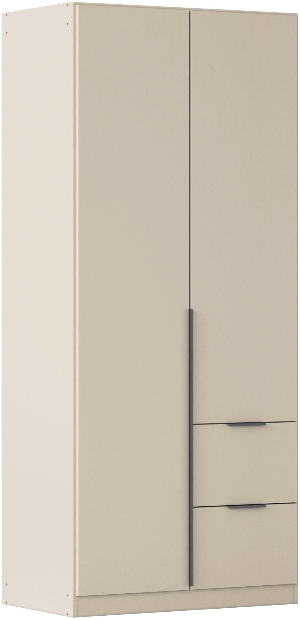 OTTO home Drehtürenschrank »Kleiderschrank Schrank Garderobe AGORDO mit Dekor- oder Hochglanzfront« in zwei Griff-Farben, Breiten 91-360 cm,  mit Außenschubkästen, in 7 Breiten und 2 Höhen MADE IN GERMANY