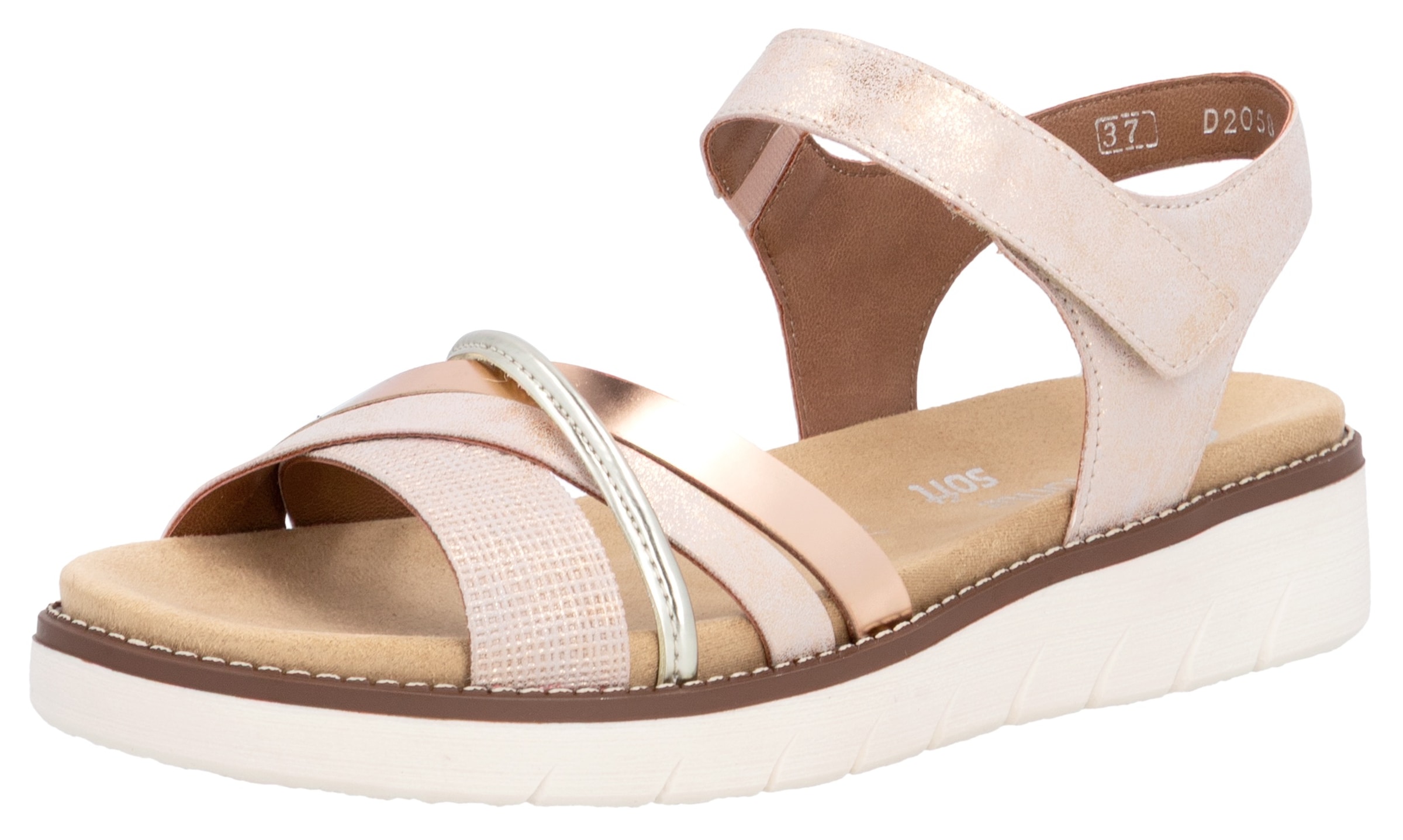 Remonte Riemchensandale  , Keilabsatz, Sommerschuh, Sandalette mit herausnehmbarer Softeinlage