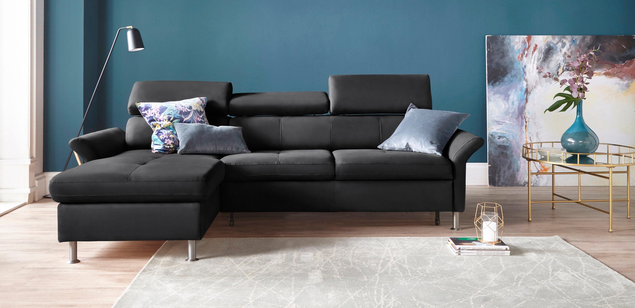 exxpo - sofa fashion Ecksofa »Maretto, bequem & komfortabel, bodenfrei, Bre günstig online kaufen