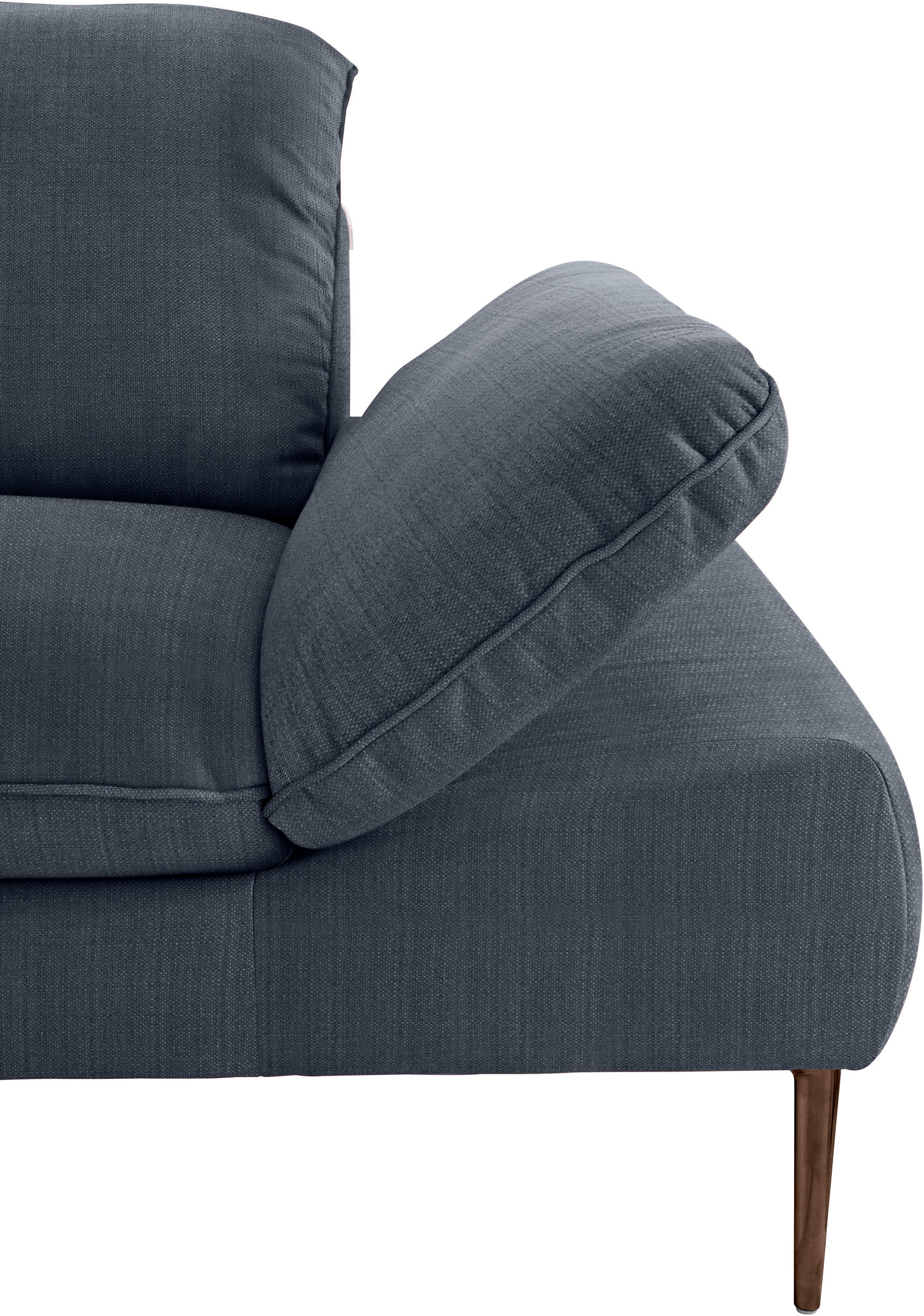 W.SCHILLIG Ecksofa »enjoy&MORE, Designsofa, bequem, elegant und zeitlos, L-Form«, Sitztiefenverstellung, Füße bronze pulverbeschichtet, Breite 340 cm