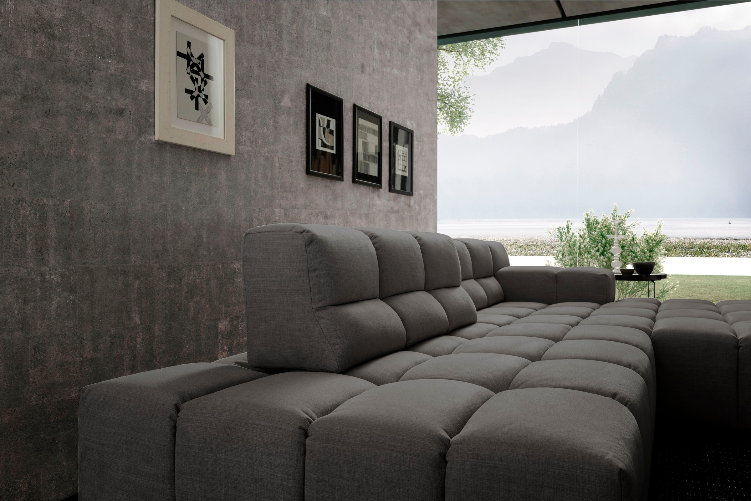 designwerk Ecksofa »Temple L-Form, tolles Designsofa«, mit Sitztiefenverstellung
