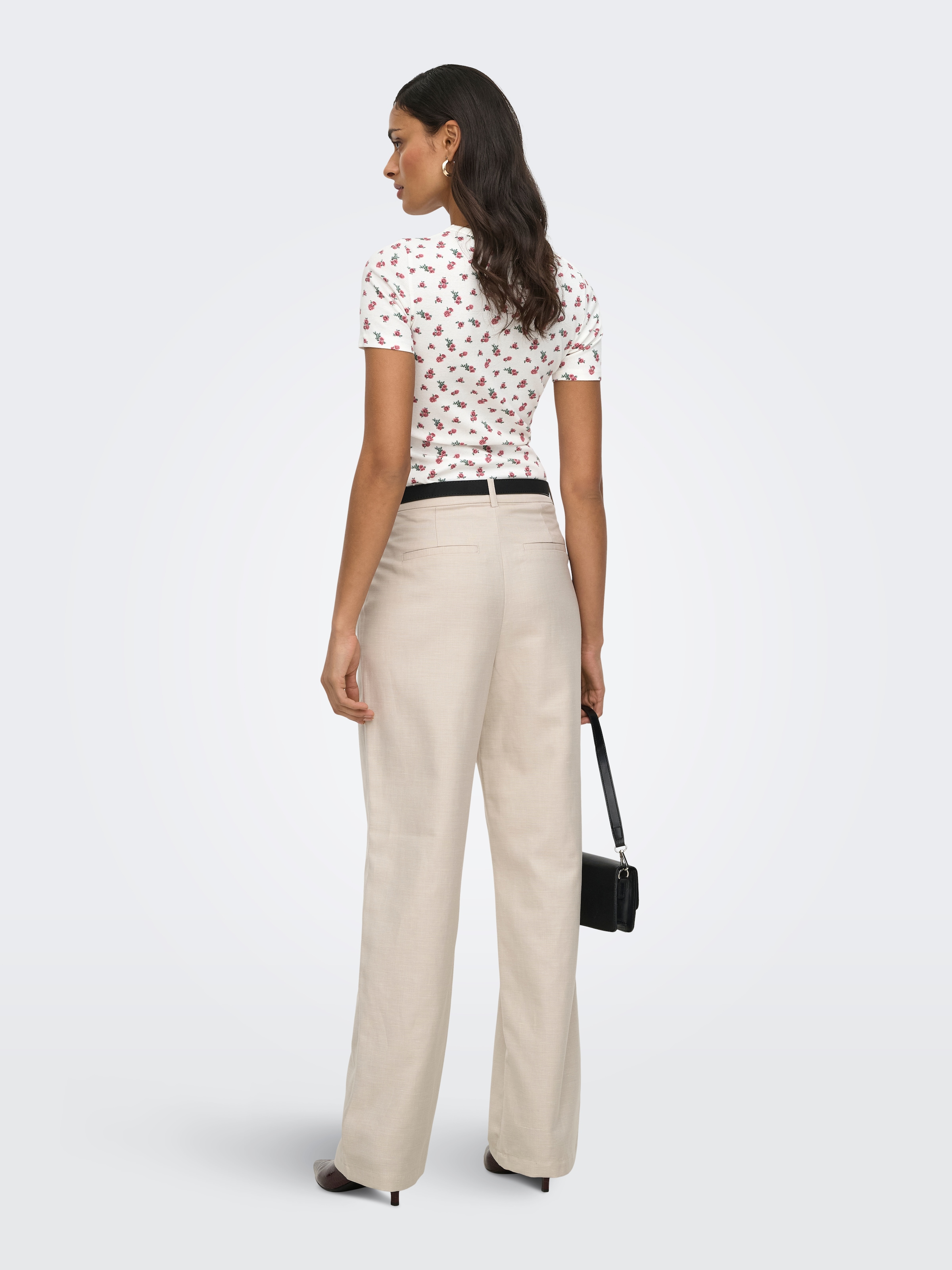 JDY Kurzarmshirt »JDYLUCKY S/S O NECK TOP JRS DIA« Baumwollmischung, slim fit