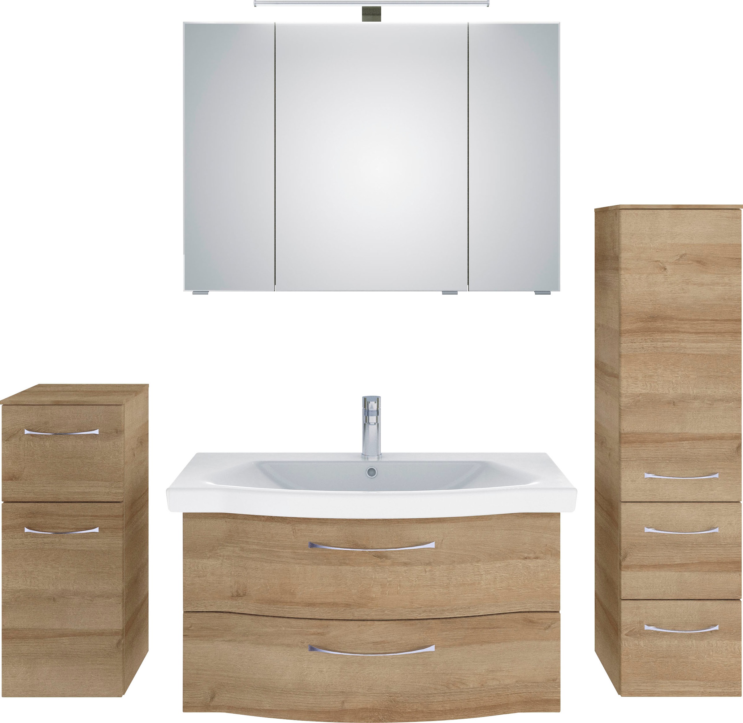 Saphir Badmöbel-Set »6005 Sprint 4-teilig, Keramik-Waschtisch mit LED-Spieg günstig online kaufen