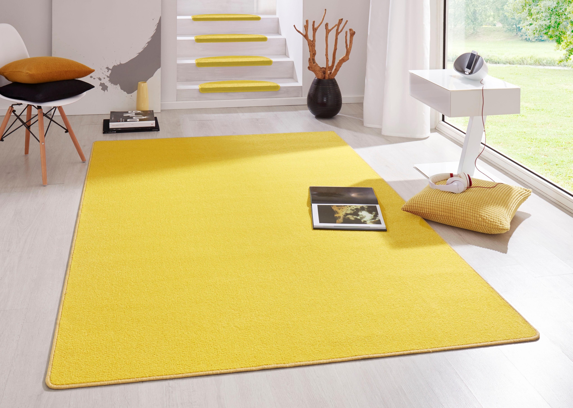 HANSE Home Teppich »Fancy«, rechteckig, 7 mm Höhe, Kurzflor, Läufer, uni, g günstig online kaufen