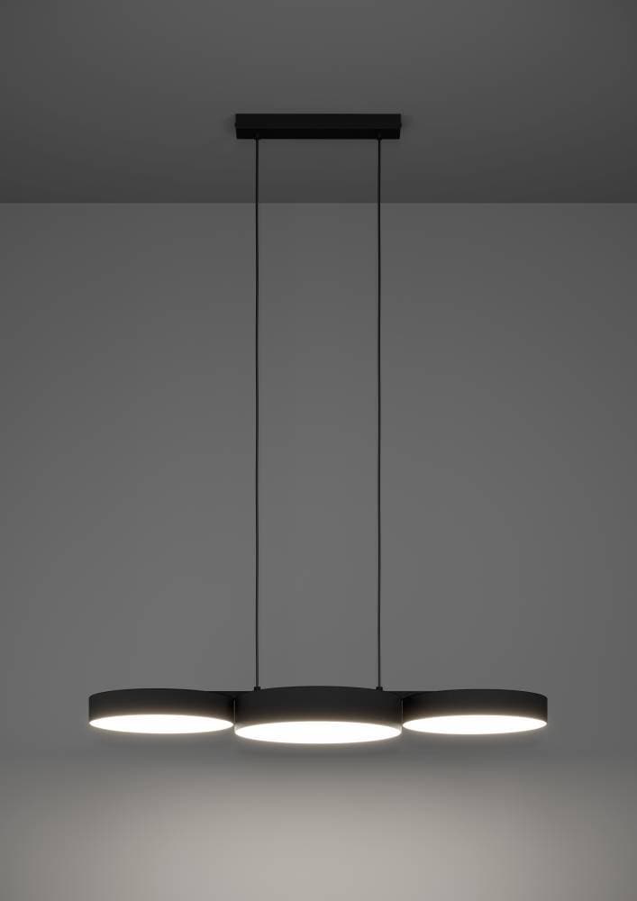EGLO Hängeleuchte »BARBANO-Z Hängelampe, schwarz weiß, ZigBee 3.0, Disco-Modus, Timer«, 3 flammig, Leuchtmittel LED-Modul | LED fest integriert, App und Sprachsteuerung Alexa, ‎82 x 30 x 110 cm, exkl. Fernbedienung