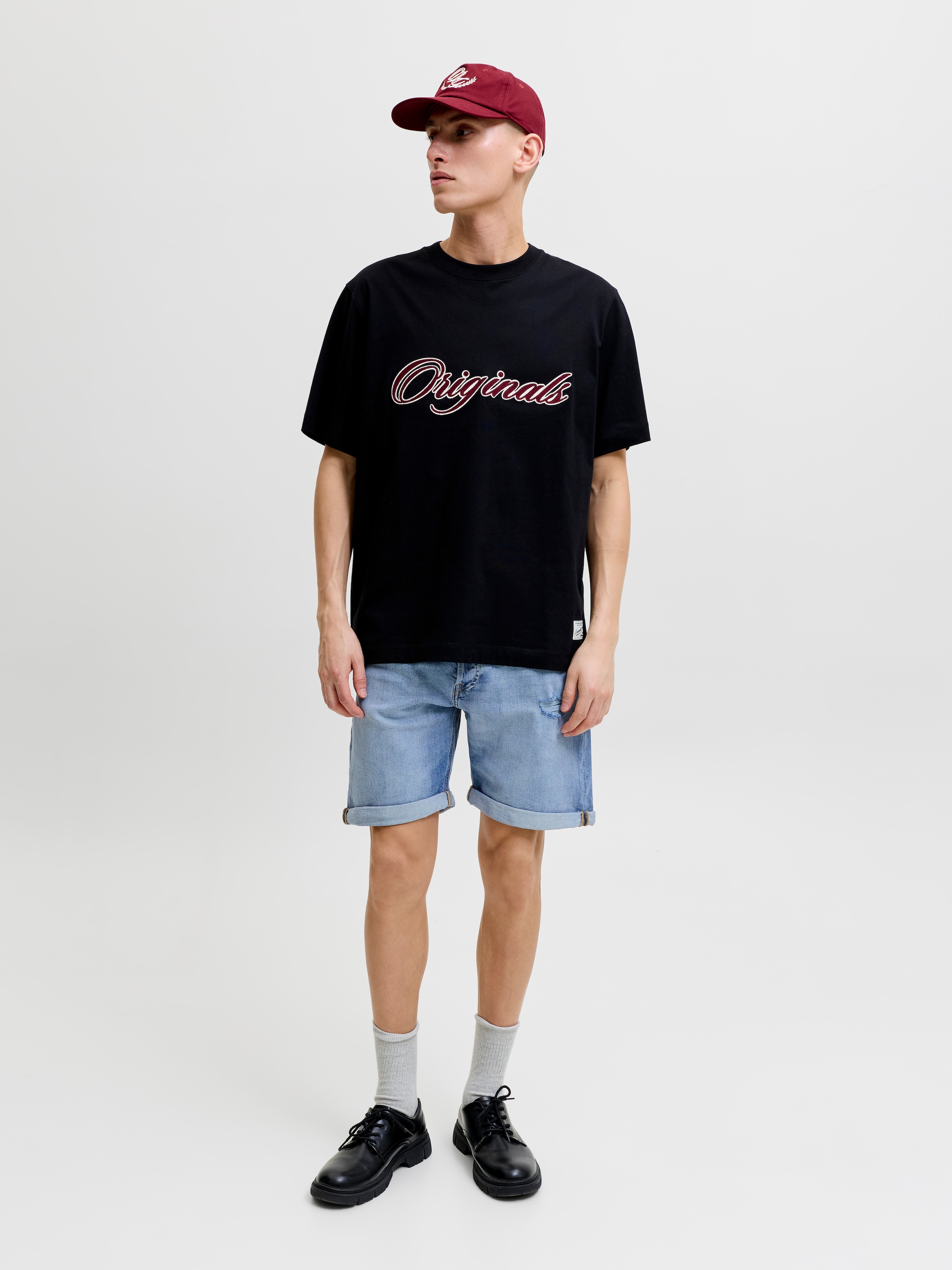 Jack & Jones Shorts »JJIORIGINAL mit stylischem Aufschlag und Knopfleiste«  Baumwollmischung, regular fit