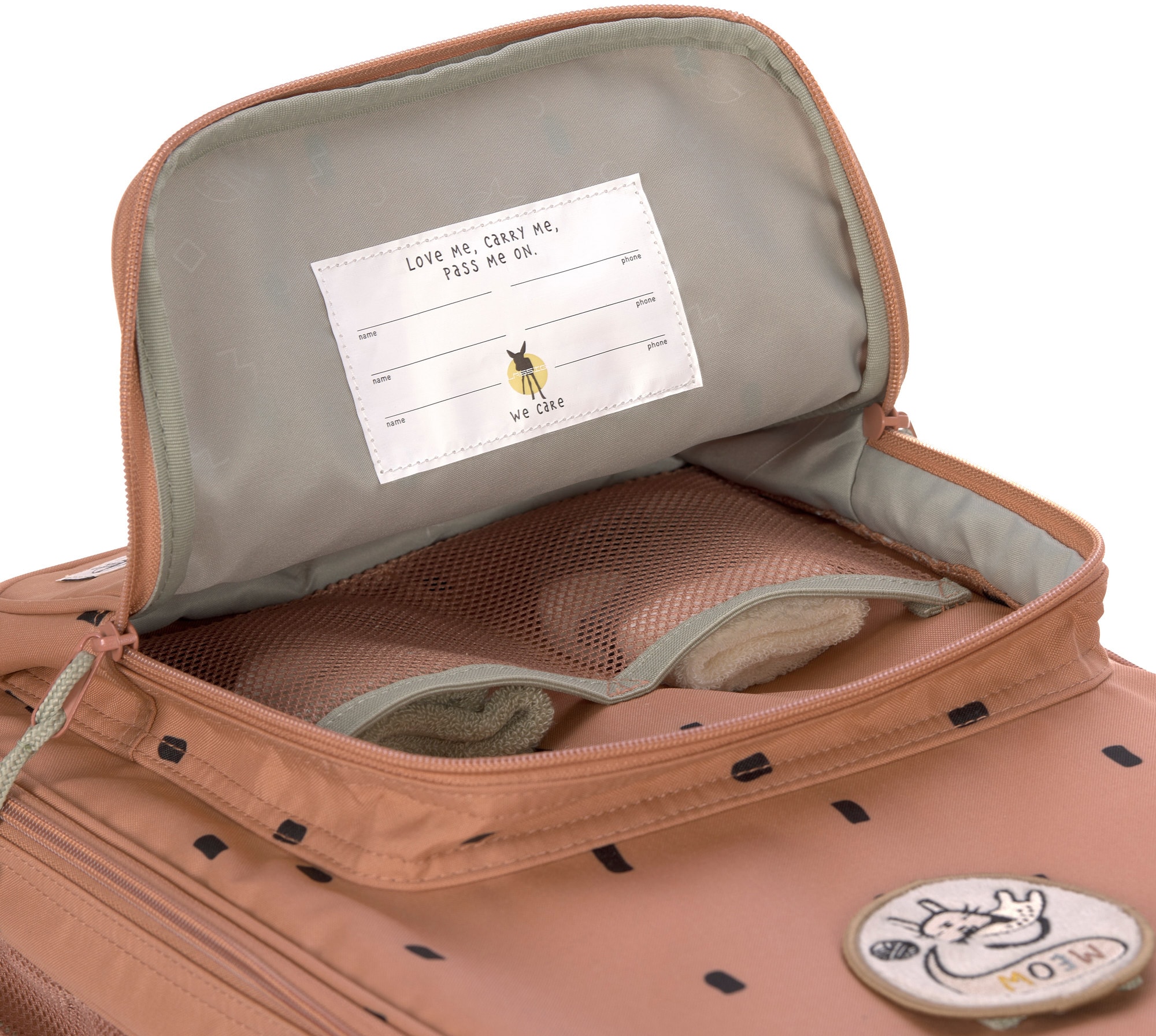 LÄSSIG Kinderkoffer »Happy Prints, Trolley, Caramel«, 2 Rollen