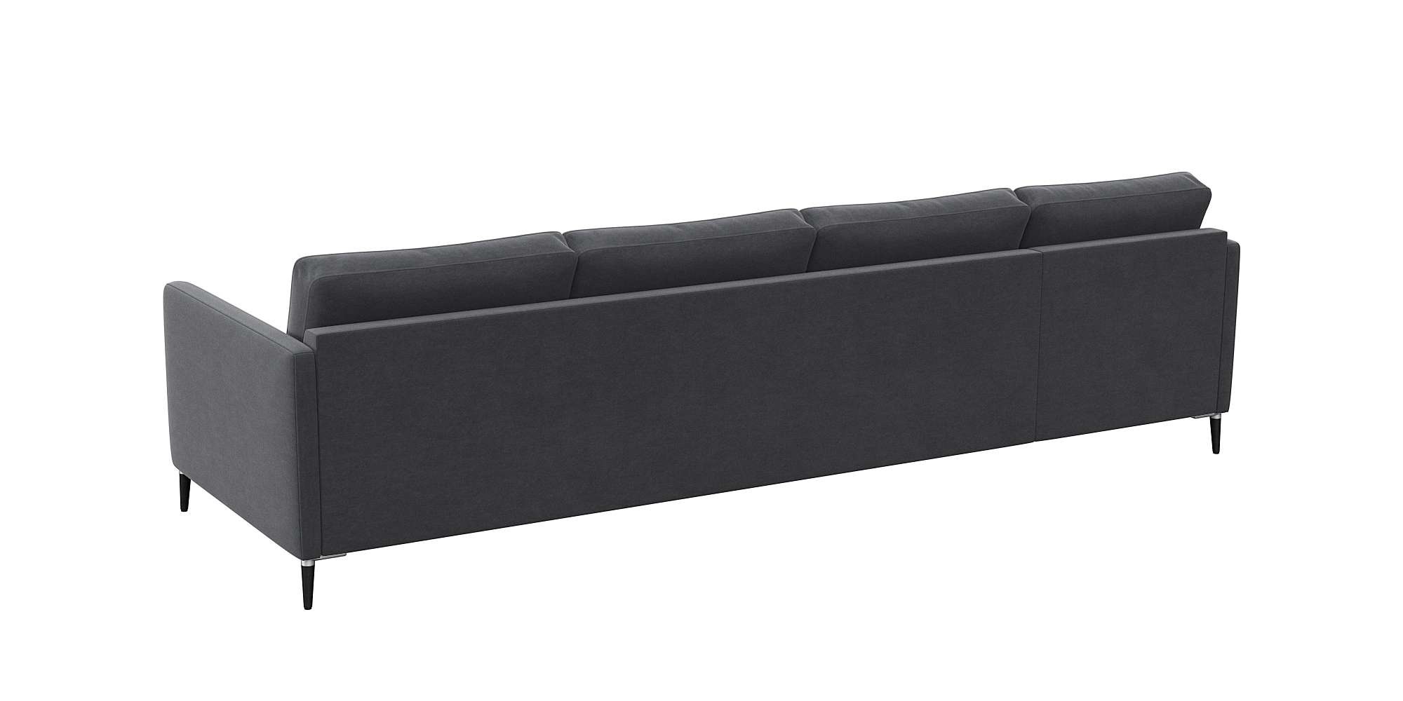 FLEXLUX Ecksofa »Fiore, L-Form«, schmale Armlehnen, Kaltschaum, Füße Alu+schwarz