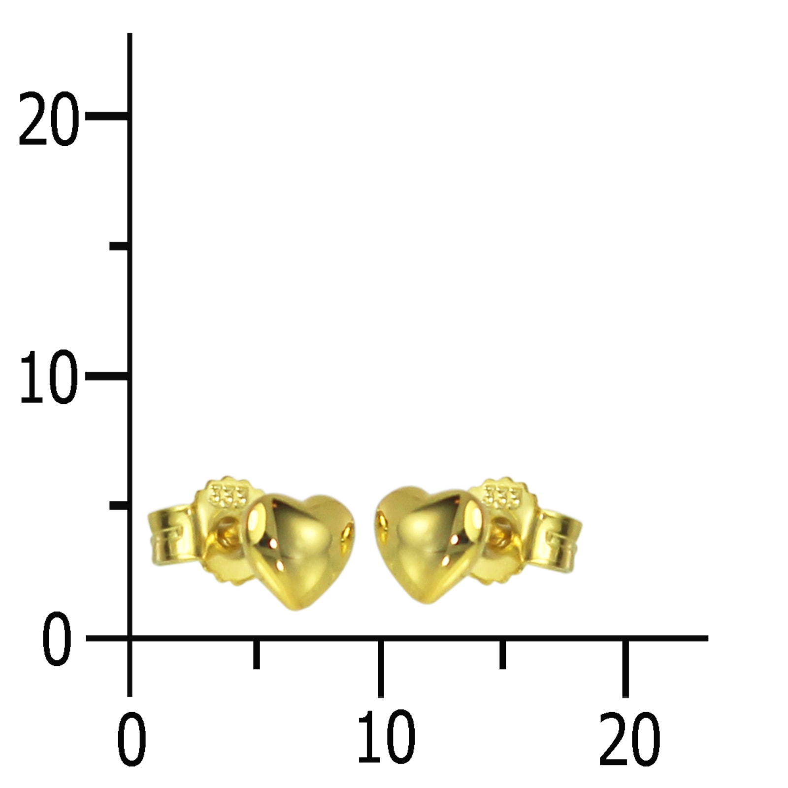 OSTSEE-SCHMUCK Paar Ohrstecker »Ostsee-Schmuck Ohrstecker kleines Herz Ohrstecker kleines Herz«, (2 tlg.)