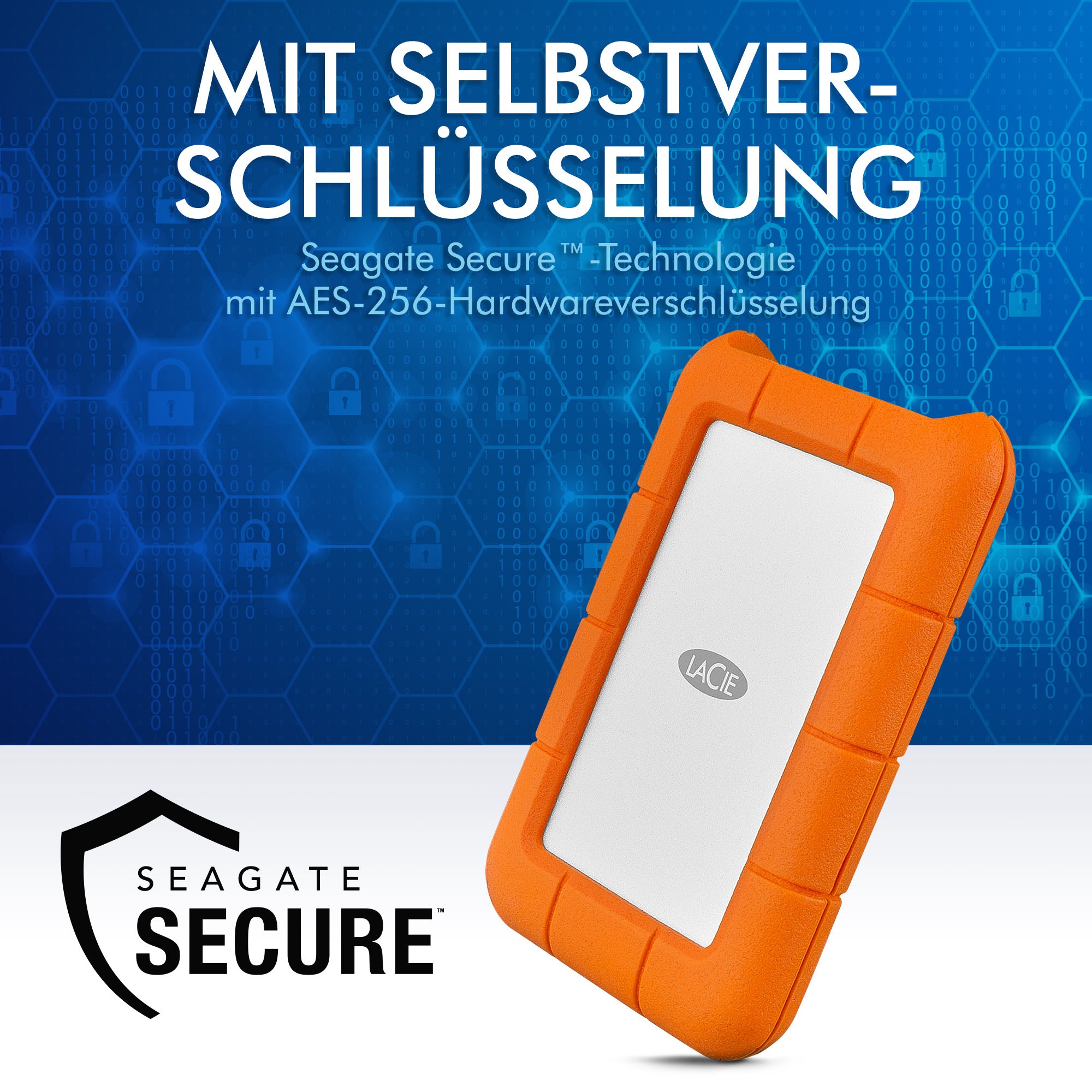 LaCie externe HDD-Festplatte »Rugged SECURE«, Anschluss USB-C-USB 3.0-USB-C