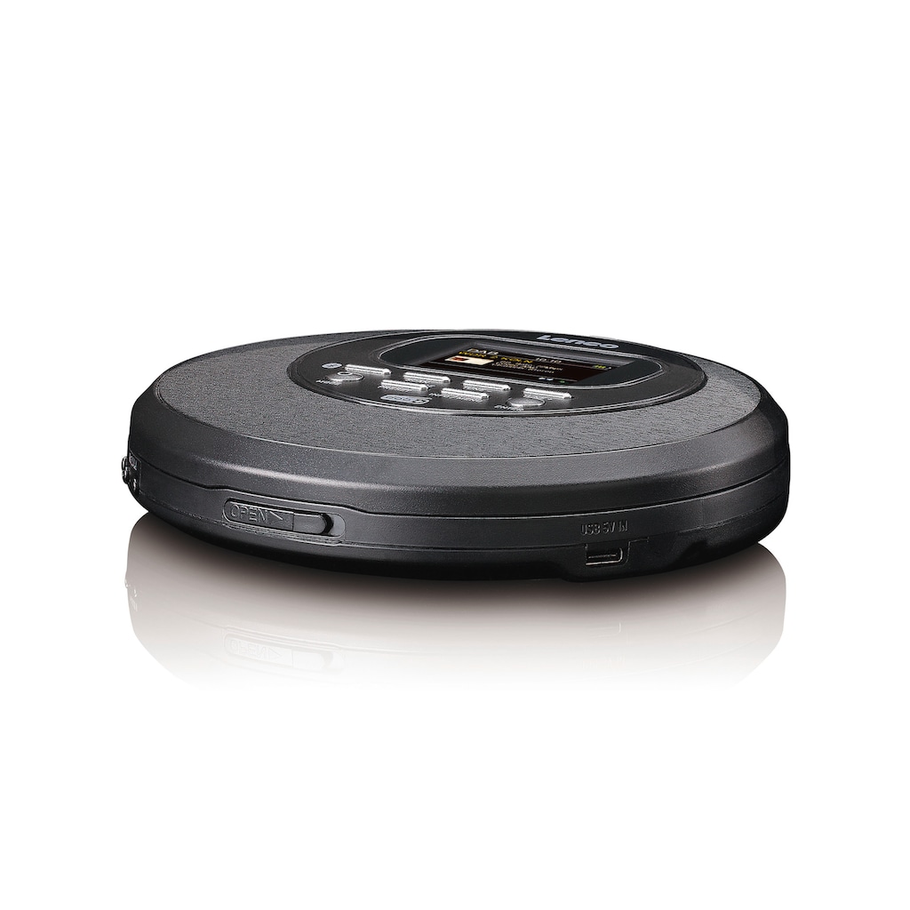 Lenco CD-Player »CD-500 Portabler CD-Player mit DAB+ Radio BT Akku«, Bluetooth, UKW Radio