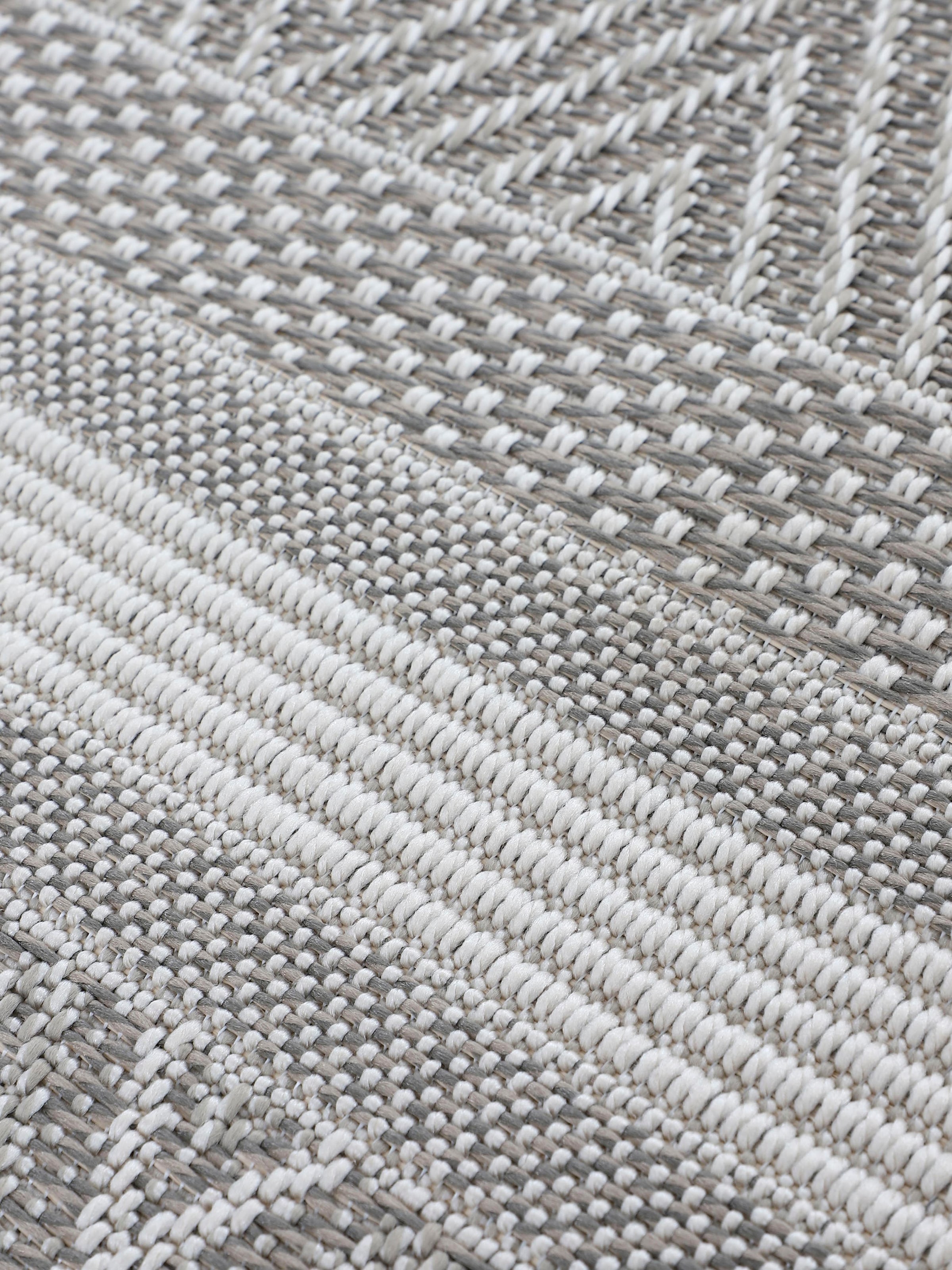 carpetfine Teppich »Boho 101«, rechteckig, 4 mm Höhe, robustes Flachgewebe, Sisal Optik, UV-beständig, Außenbereich