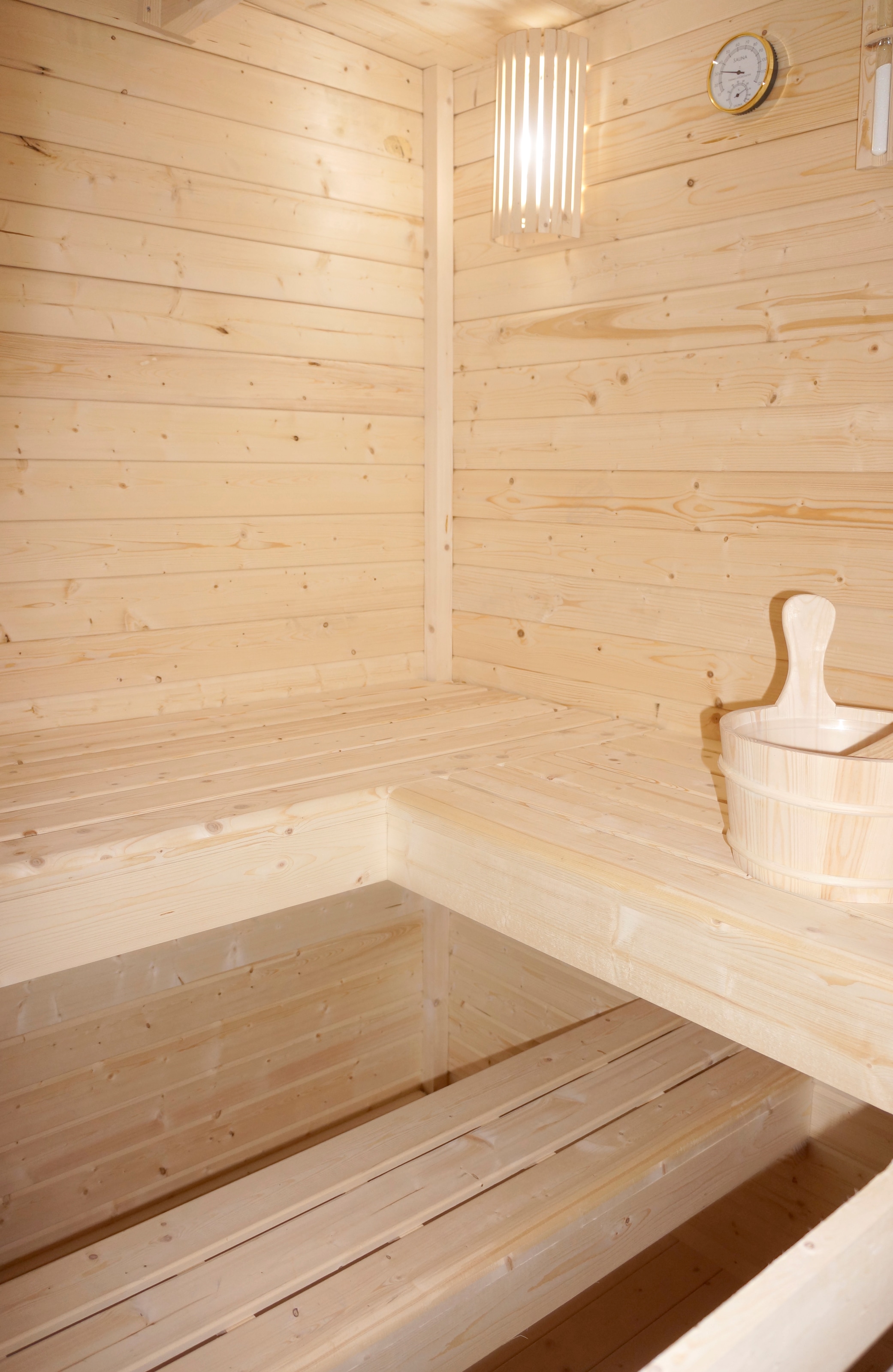 Sanotechnik Sauna »»RAUMA« Außensauna« geeignet für 5 Personen, Fichetnholz