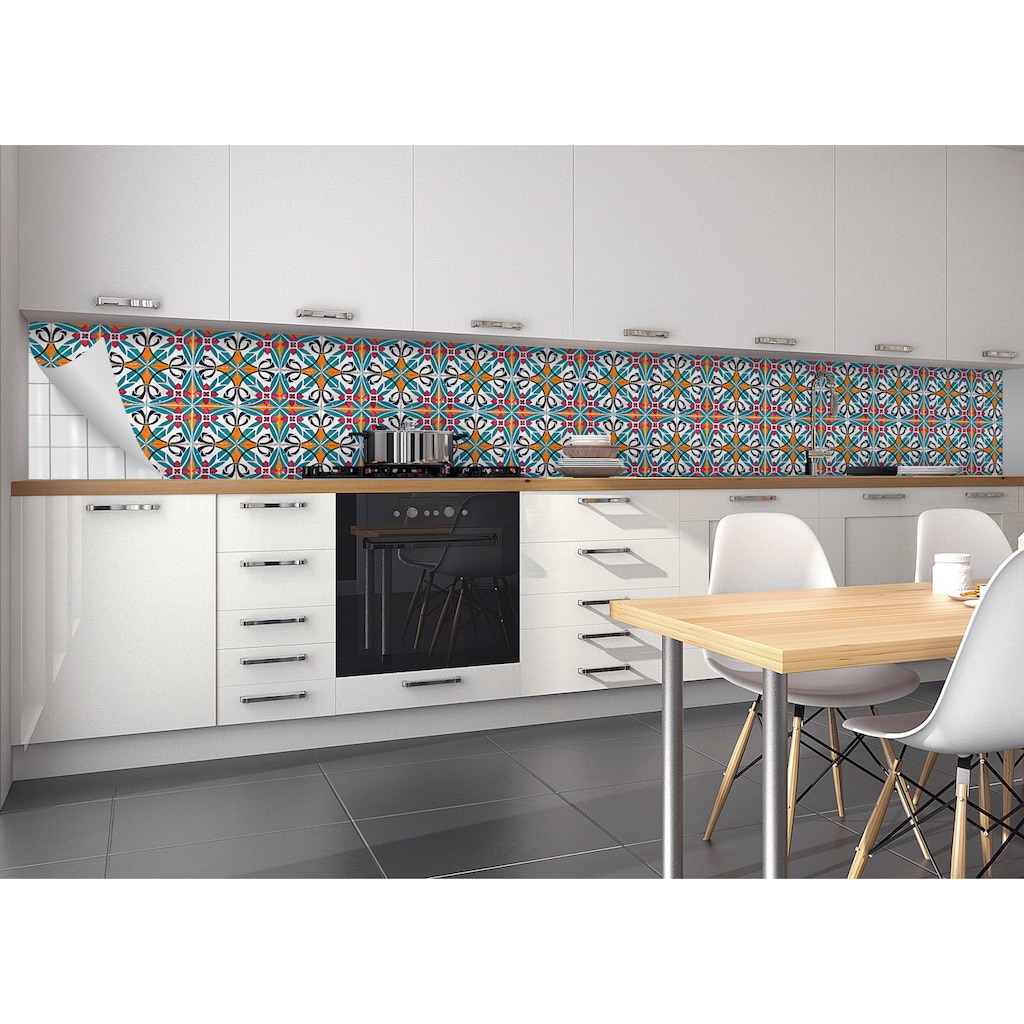 MySpotti Küchenrückwand »fixy Eos Fliese«, selbstklebende und flexible Küchenrückwand-Folie