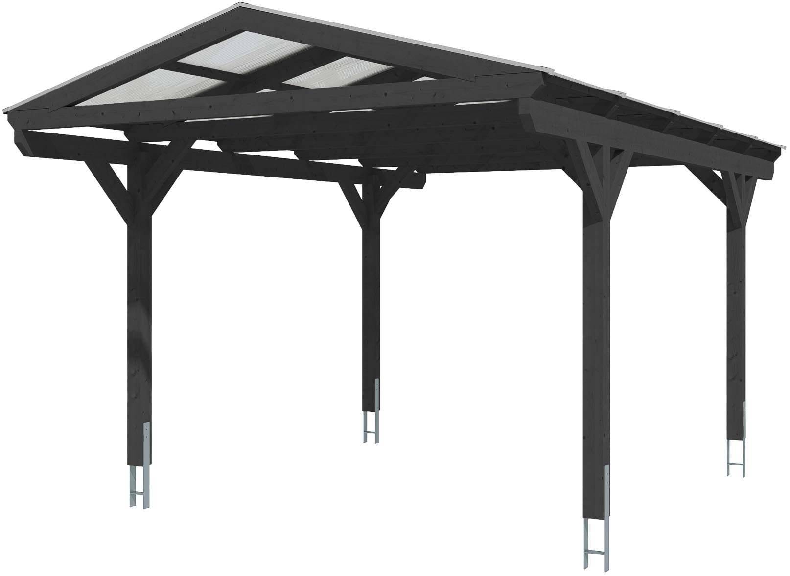 Skanholz Einzelcarport »Westerwald« Massivholz 326 cm Anthrazit günstig online kaufen