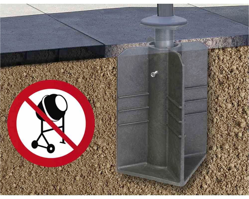 Siena Garden Schirmhalter »Earthbase«, Bodenständer für Ampelschirme, Montage ohne Beton