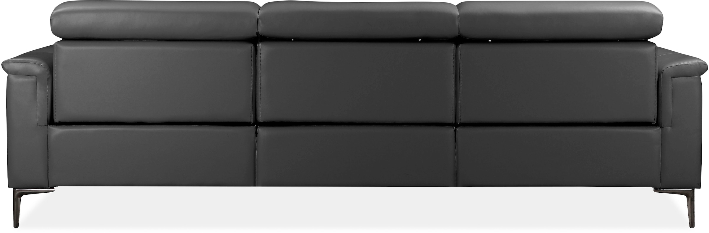 OTTO home Ecksofa »LUND, Naturleder, L-Form, 261cm, man./elektr. Relaxfunktion (USB-A)« und Kopfteilverstellung