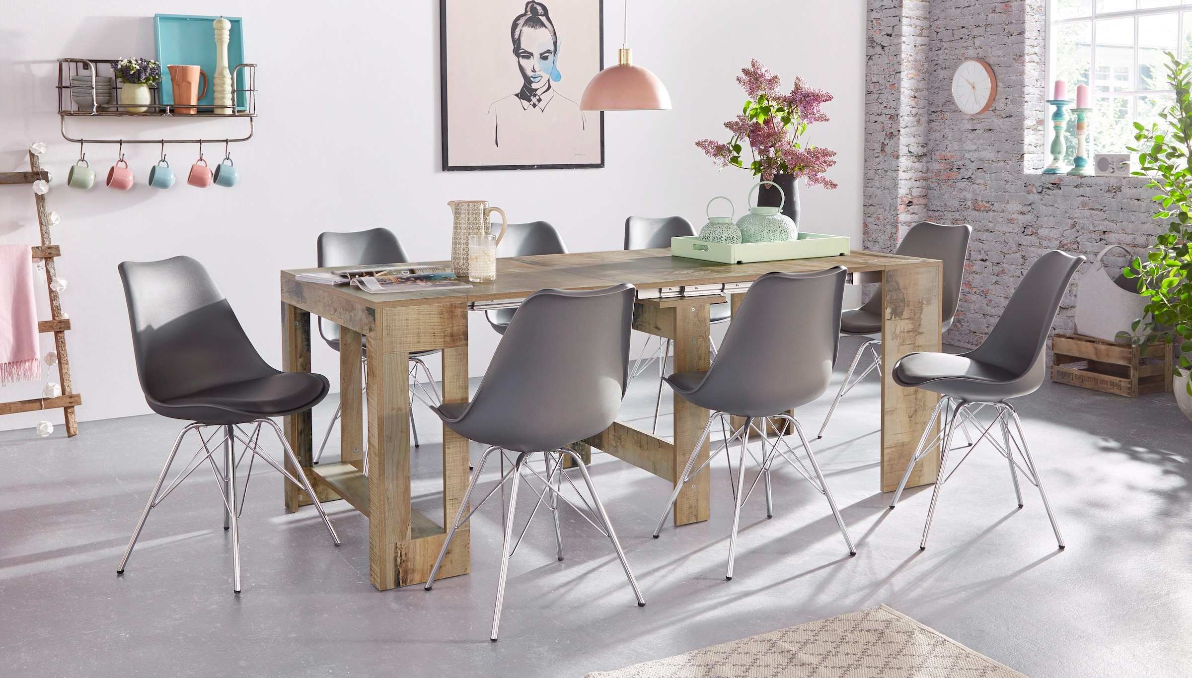 INOSIGN Esstisch »Praktika, Küchentisch, Wohnzimmertisch, Speisetisch«, mit Auszugsfunktion, ausziehbar von 50 cm auf 300 cm