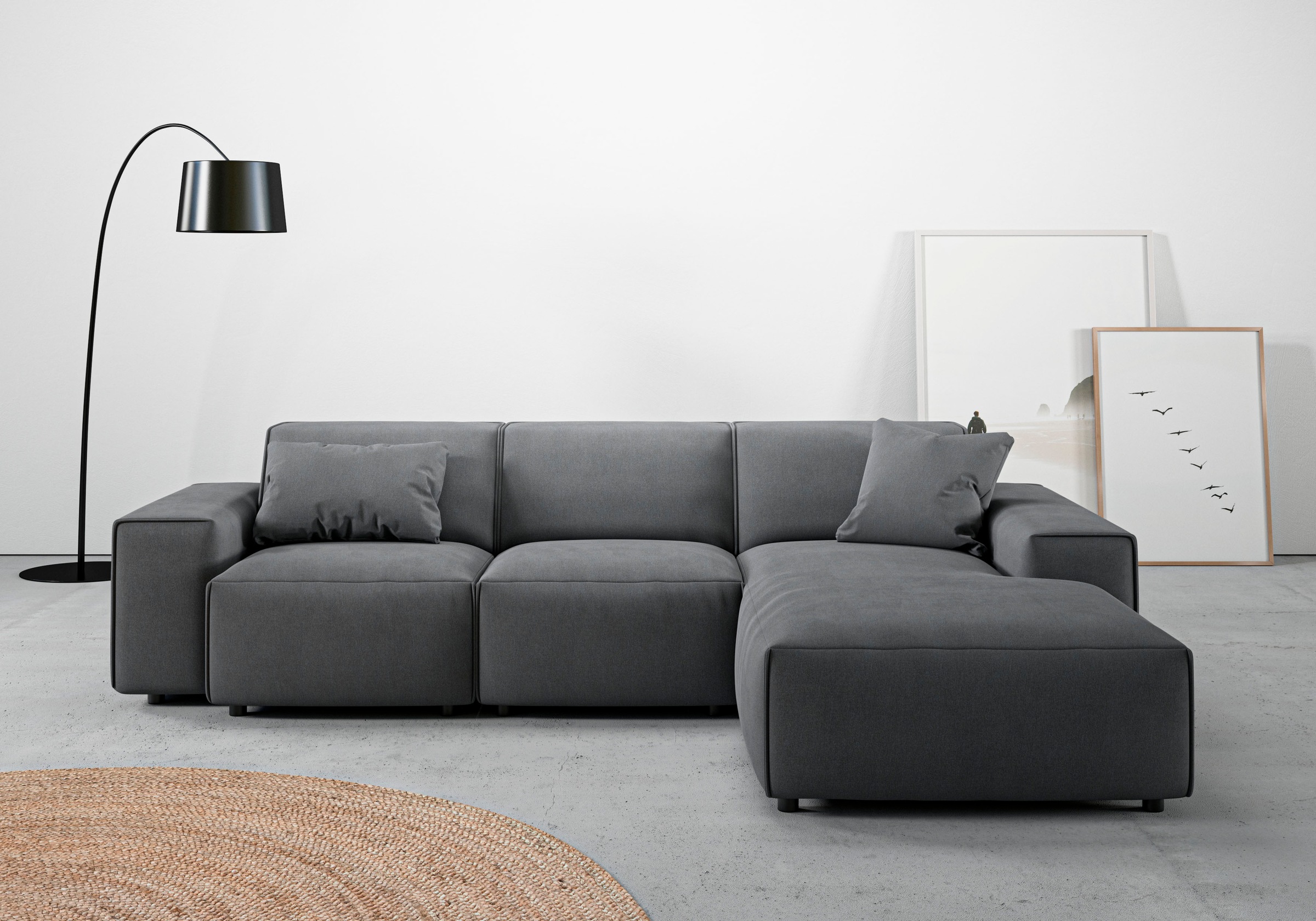 andas Ecksofa »Glimminge L-Form auch in Breitcord, Feincord + Easy care-Bez günstig online kaufen